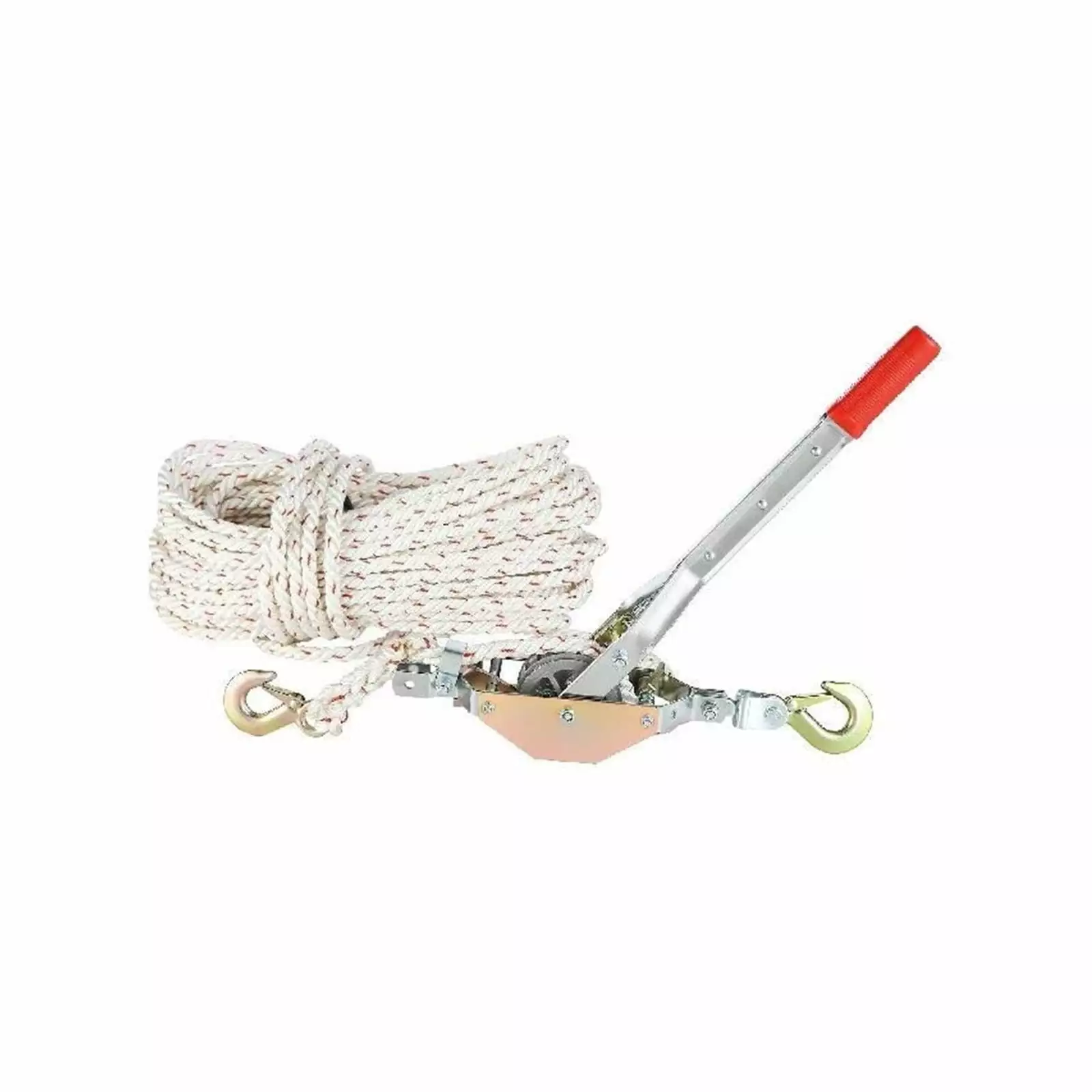 0.75Ton Rope Puller Come Along Winch With 2 Hook Heavy Duty Ratchet Power Puller Tool For Moving Boats Transporting Logs with Excellent Towing Capacity