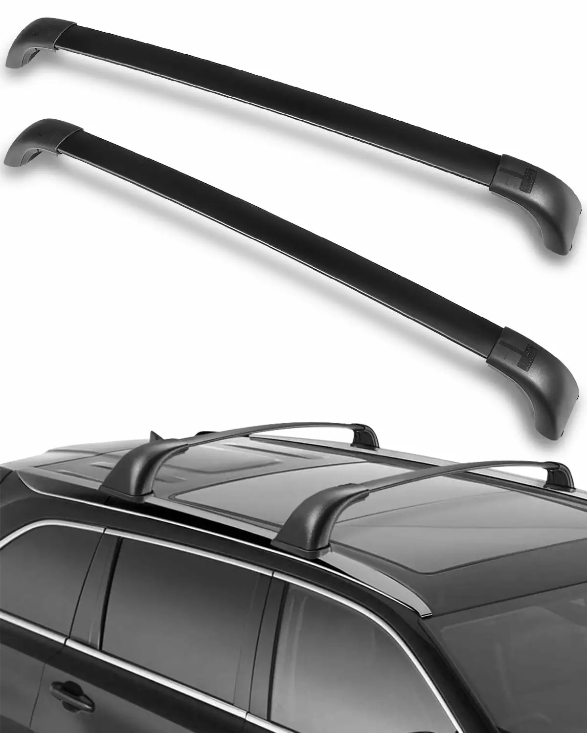 CCIYU Cargo Racks for Toyota Highlander 2014-2019 Rooftop Luggage Canoe Kayak Carrier Rack Black Roof Rack Cross Bar - Fits XLE. Limited & SE Models ONLY