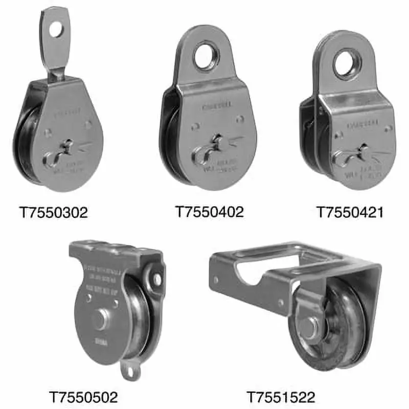 1-1/2 Heavy Duty Steel Pulley Double Sheave Fixed Eye Pulley. Each