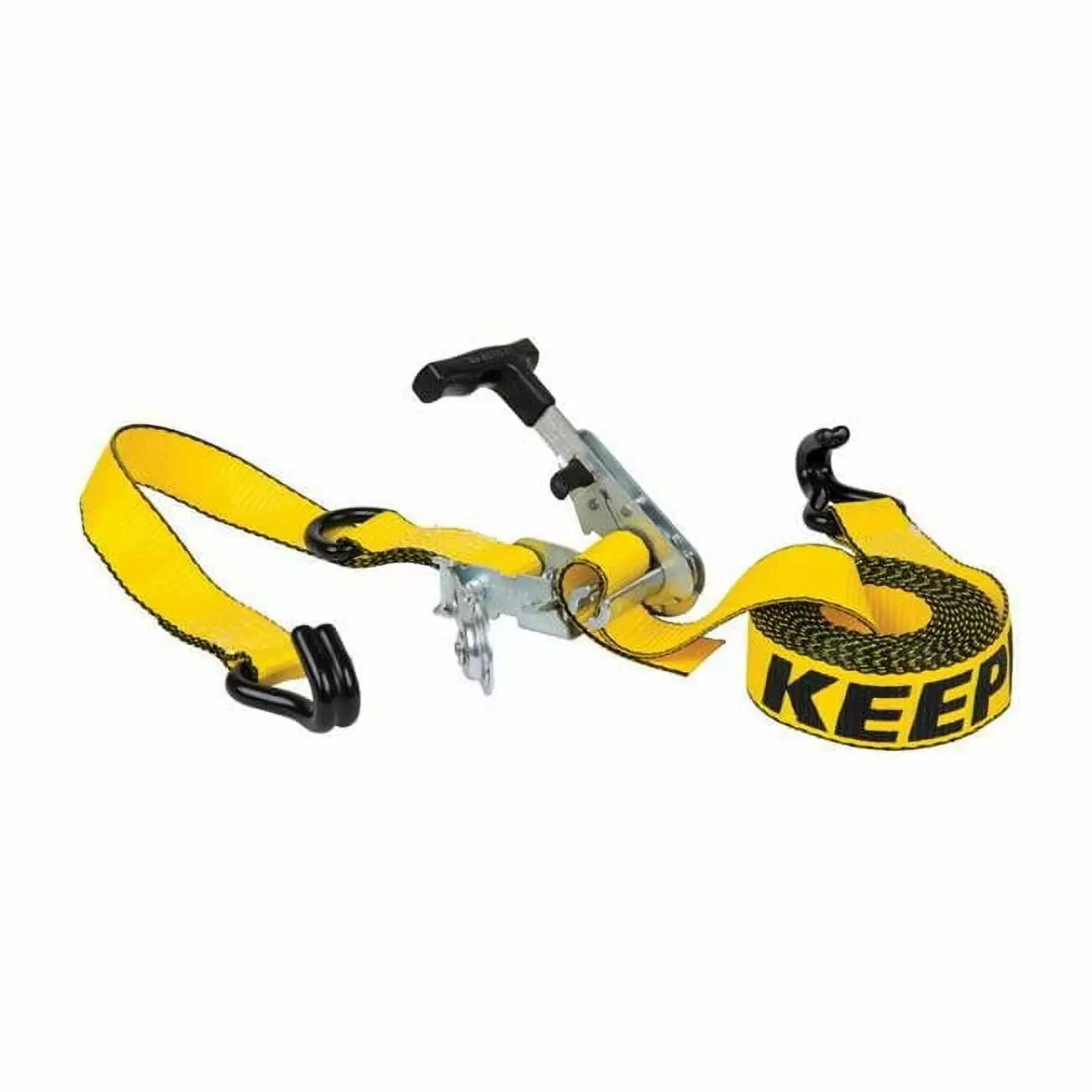 1.5 in. x 14 ft. Yellow Tie Down with Ratchet - 1467 lbs