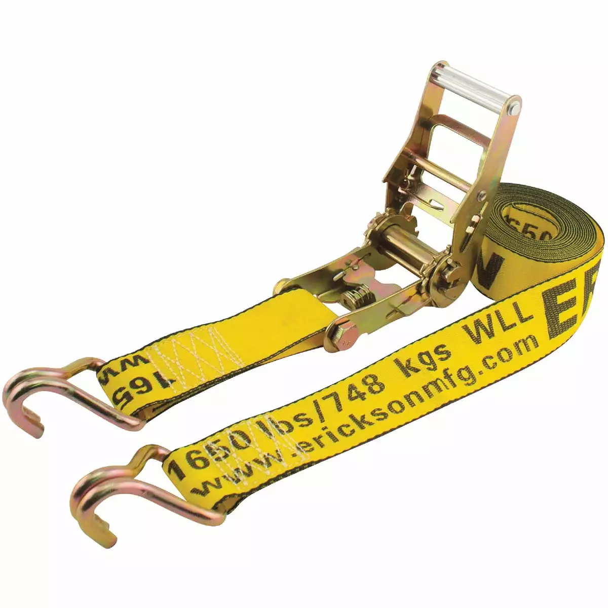 1 PK. Erickson 2 In. x 15 Ft. 1650 lb. Heavy-Duty Ratchet Strap