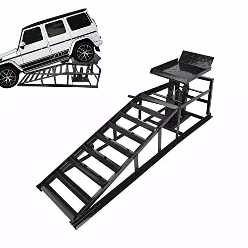 1 Pack Automotive Car Service Ramp 5T 10000lbs Low Profile Car Lift Service Ramp Truck Trailer Garage 5 Tons 5T.Automotive Hydraulic Lift Repair Frame Lift. Height Hydraulic Vehicle Ramp