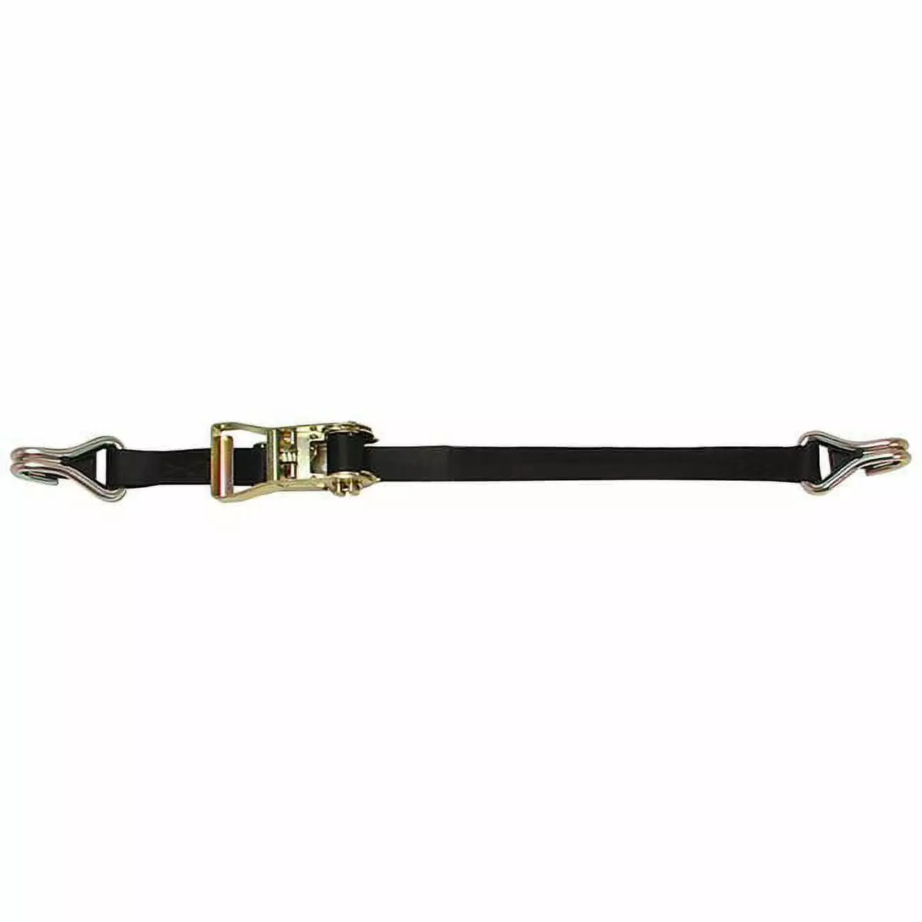 1 in. x 12 ft. Ratchet Strap Tie Down with Double J Hooks & Keeper