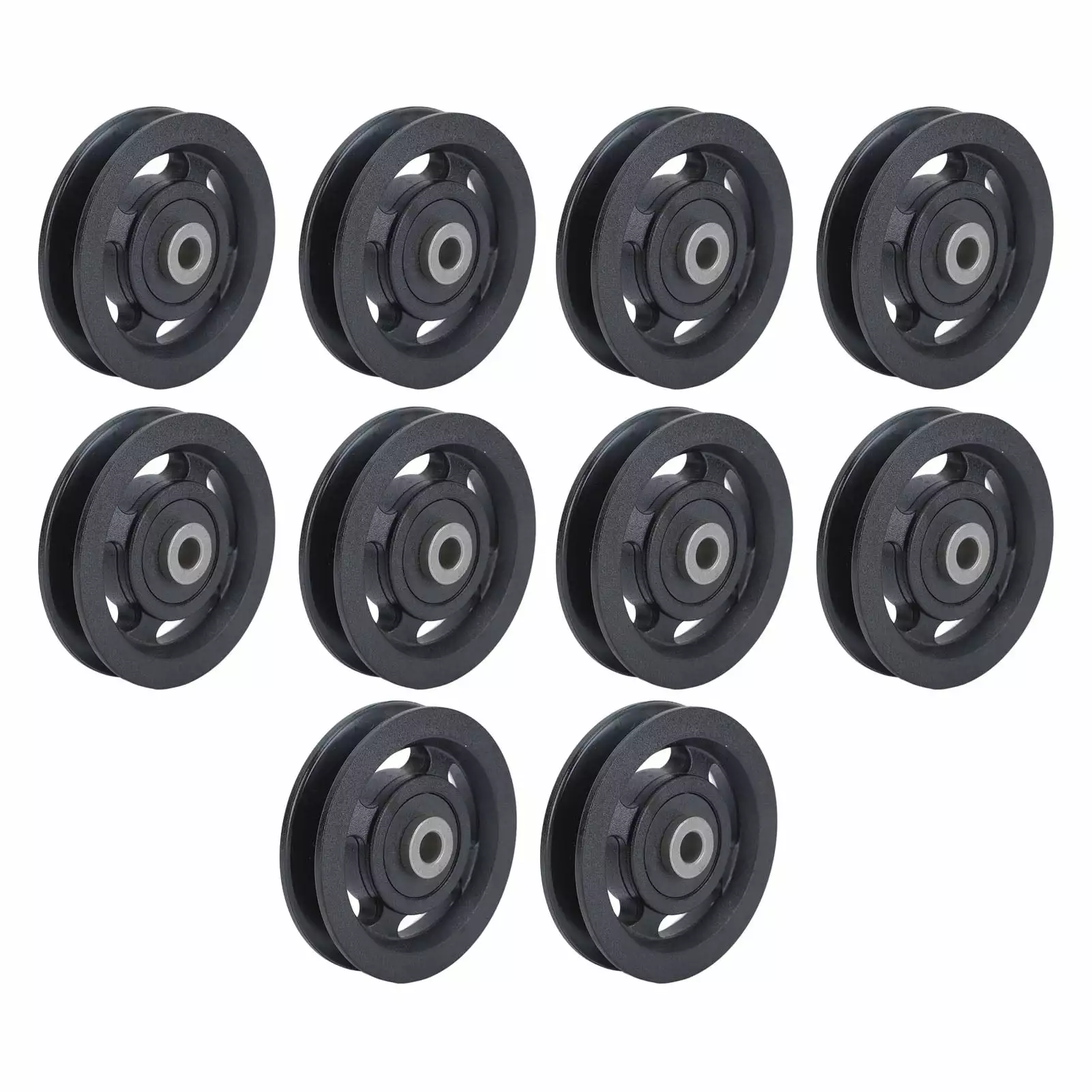 2024 Cable Pulley Wheel 2 Way Pulley Block Stainless Steel Silent Bearing Easy Installation Pulley System Attachment for Fitness Aluminium p