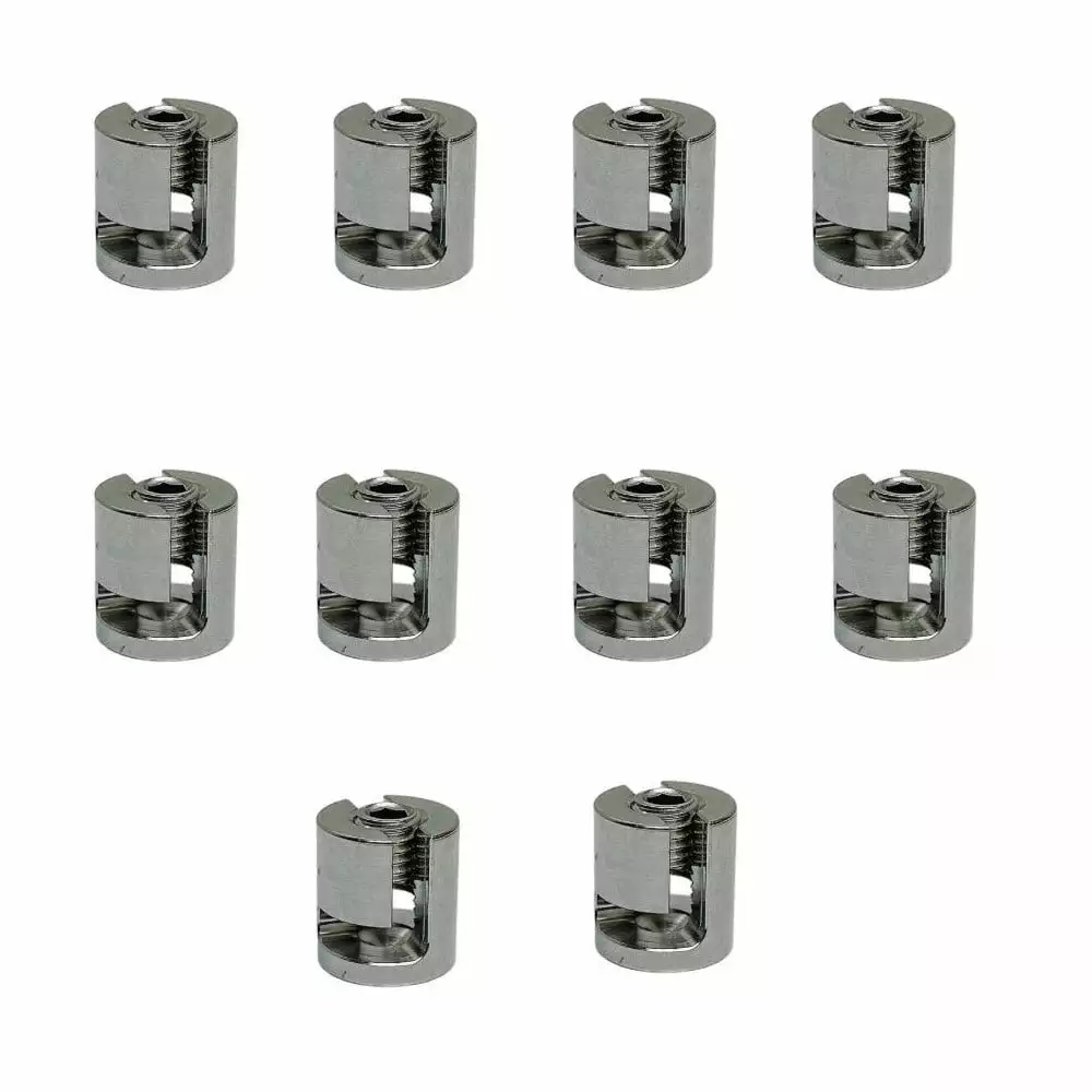 10 Pcs 1/8 Adjustable Cross Cable Clip Clamp Wire Cable Rope T316 Stainless Steel