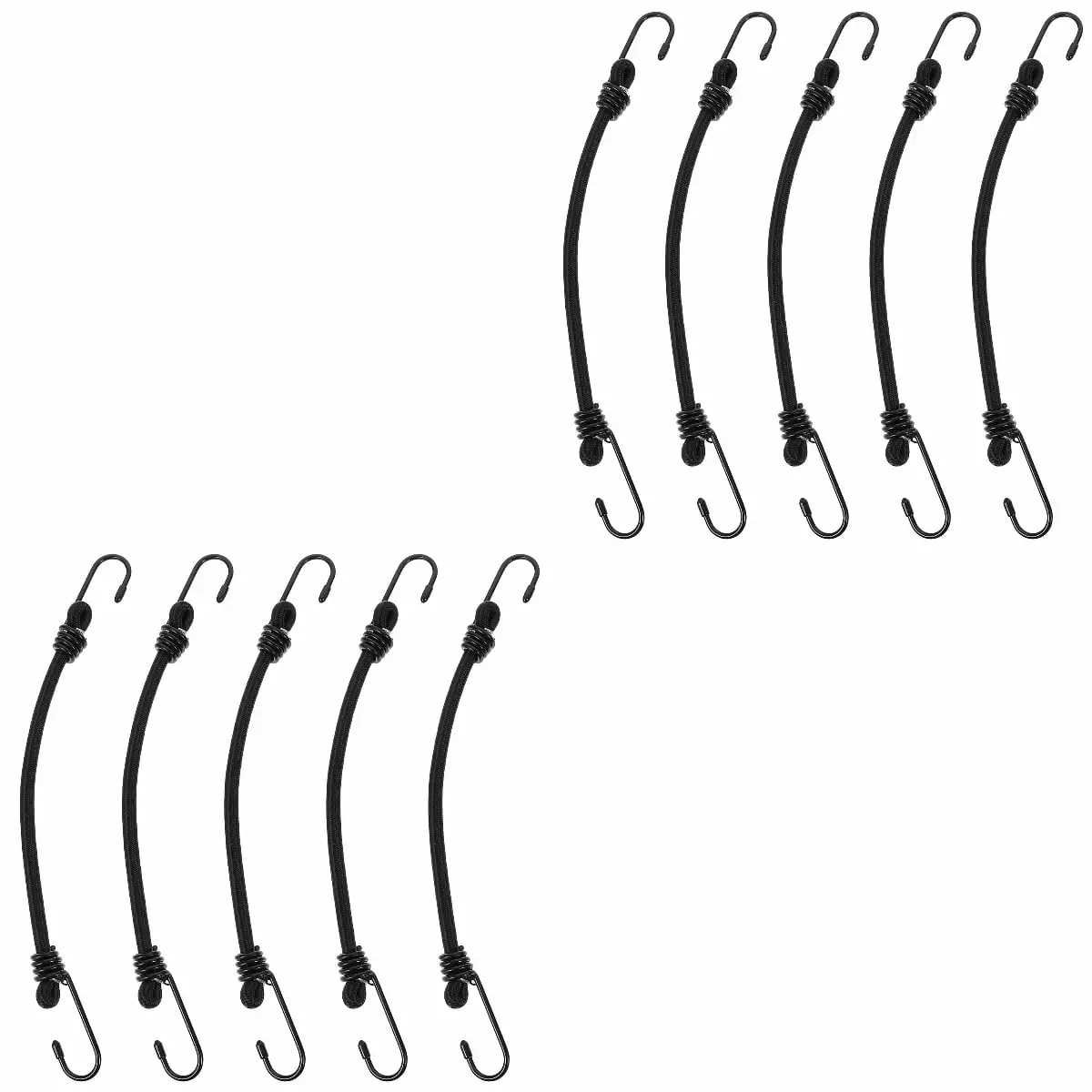 10 Pcs Hook Elastic Cord Car Hooks Cargo Lashing Belt Bungee Luggage Binding Rope Fixed Strap Latex Silk