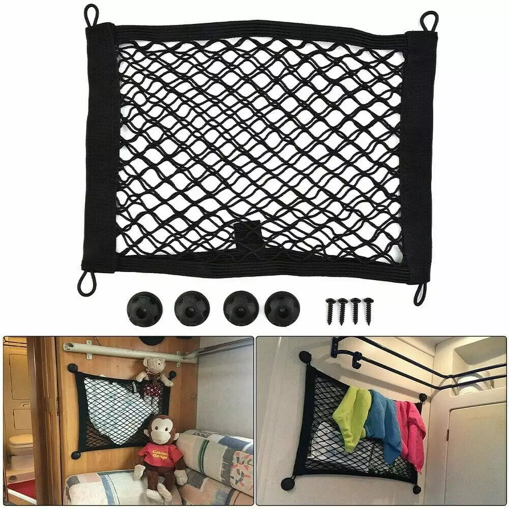 Extra Large Elastic Storage Net for Cargo Van Motorhome Mobile Home Caravan Boat