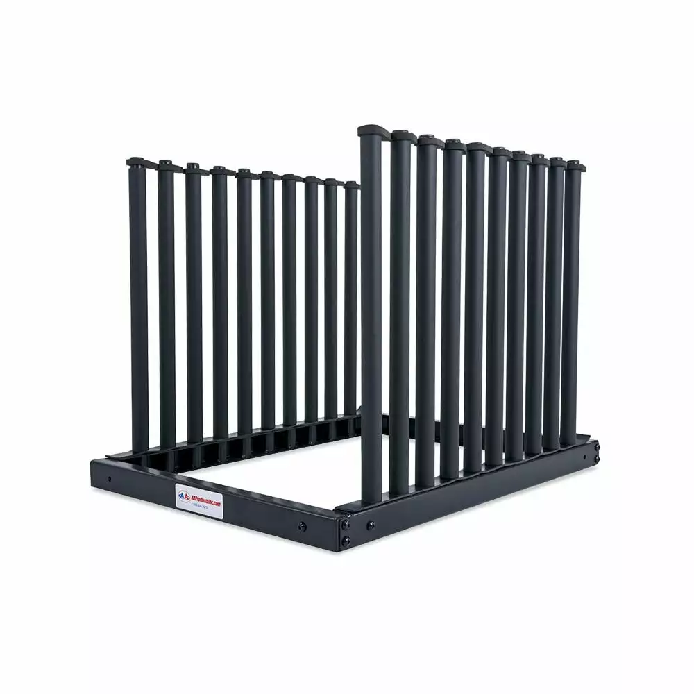 AA-Racks GM301U Windshield Rack with Quality Foam Pads Auto Glass Truck Cargo Management Rack with 22 Inch High Masts (9 Lite Slot Rack)