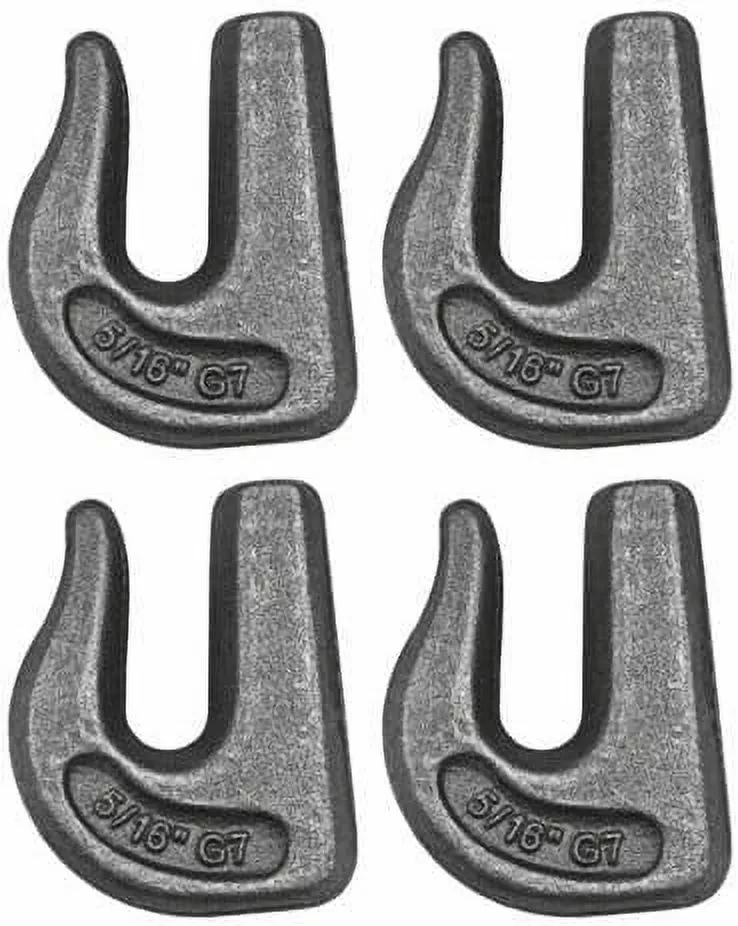 11-12WGH-x4. Set of 4 Grade 70 Weldable Grab Hook for 1/2 Chain. Tow. Rigging. Weld on