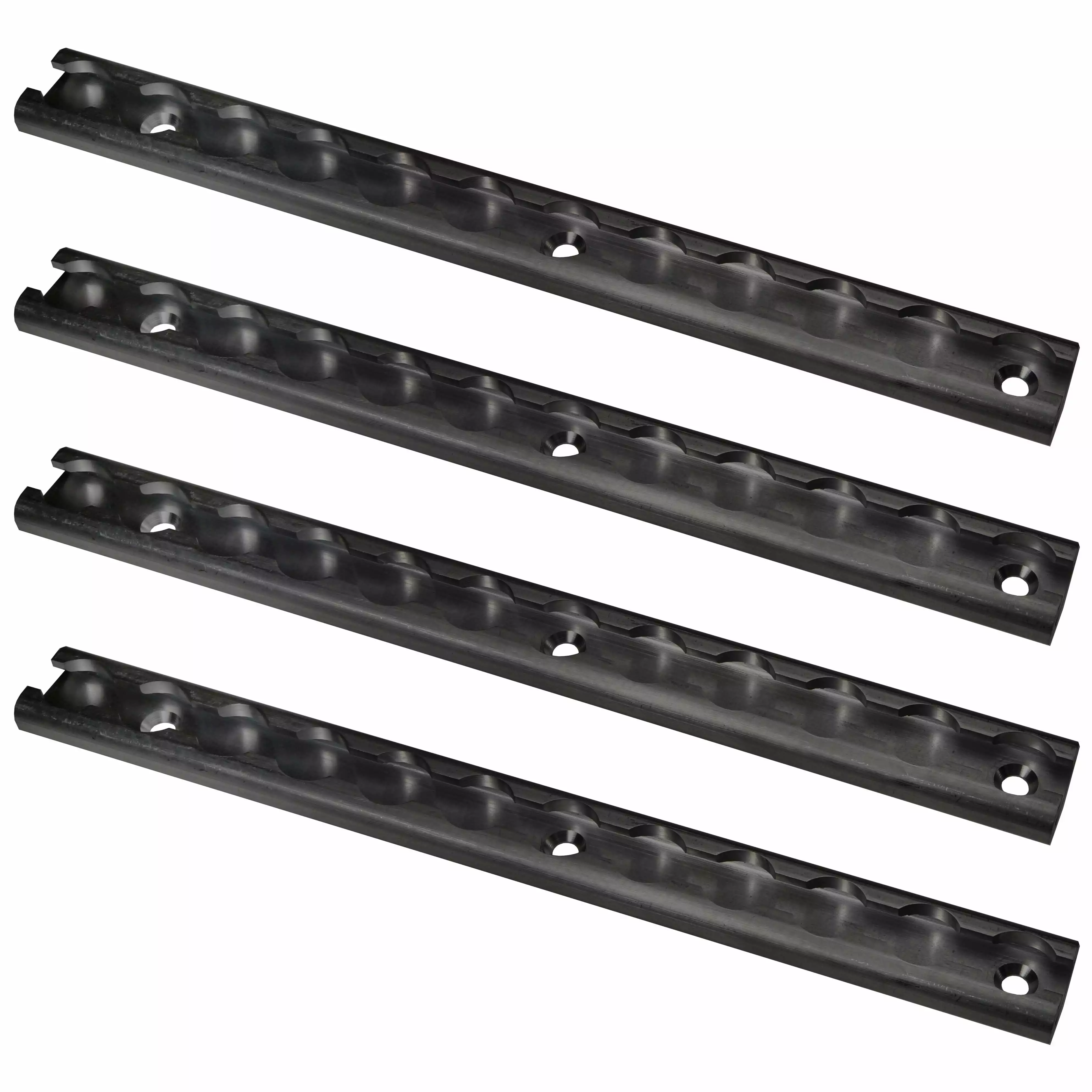 12 L-Track- Black - 4 Pack