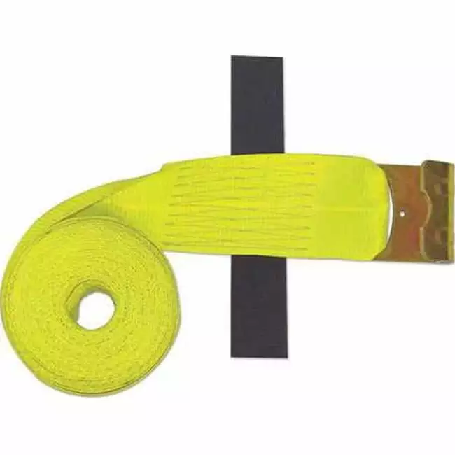 15000 Flat Hook Winch Strap with Hook & Loop Storage Fastener. 4 in. x 30 ft.