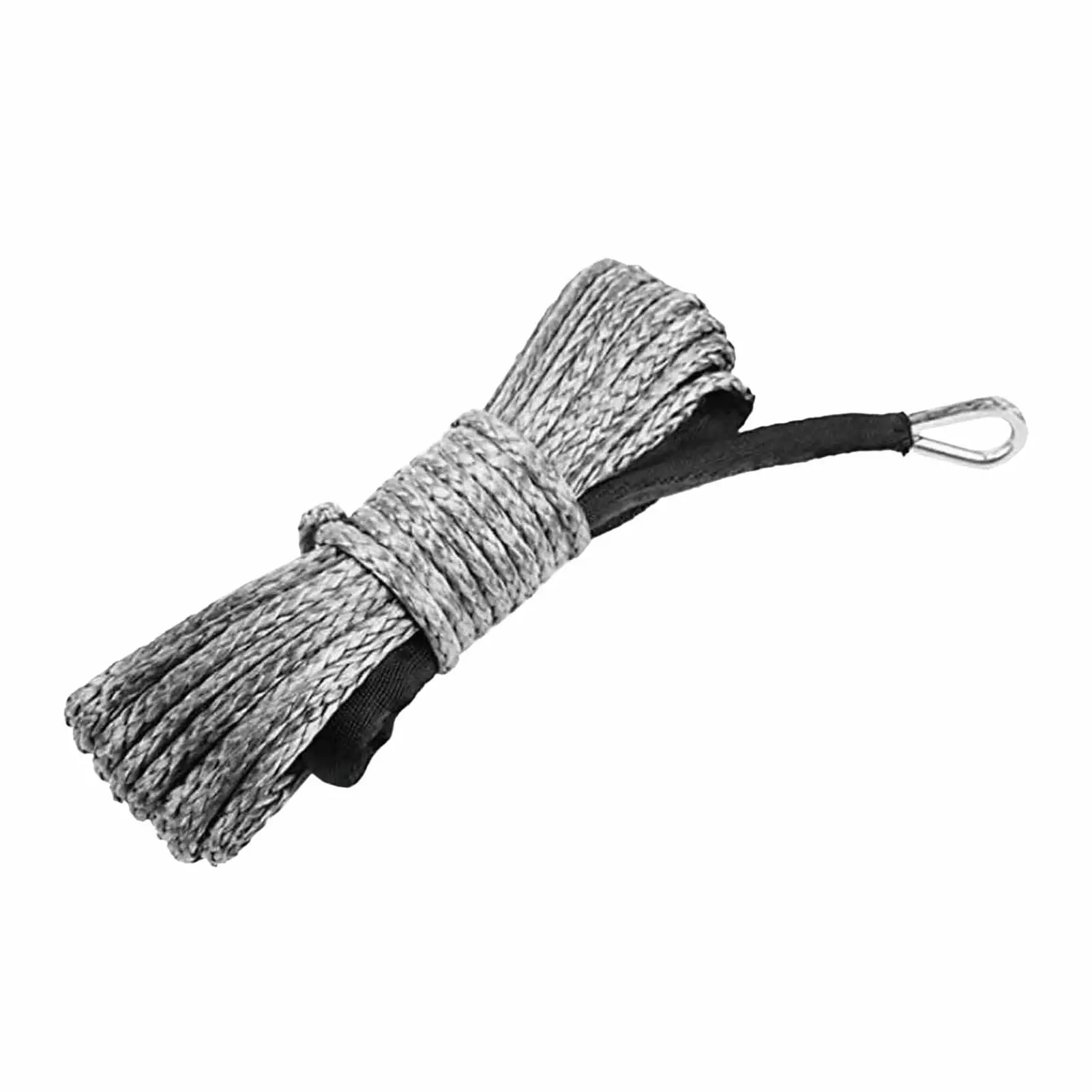 15M 6mm Winch Rope Trailer String Line Cable Synthetic Towing Rope With Hook Car Emergency String 7700lbs For ATV UTV Truck Boat .Easier to Carry