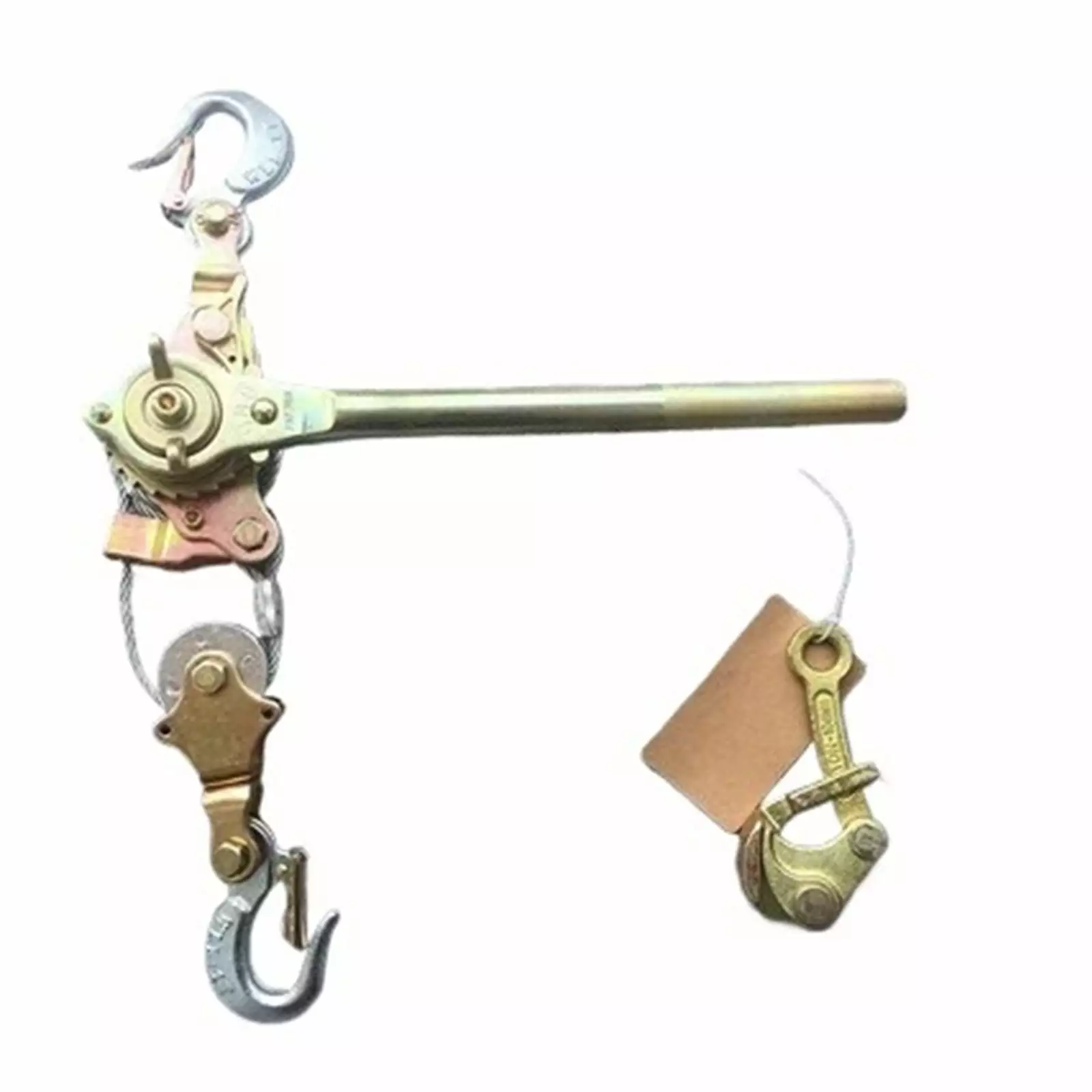 1T Hand Puller With Wire Grip . Ratchet Cable Puller Hand Steel Wire Rope Puller Ratchet Pulling Wire Gri with Excellent Towing Capacity