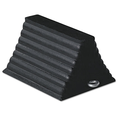 Wheel Chocks. 8 In W X 10 In L X 6 In H. Rubber. Black | Bundle of 2 Each