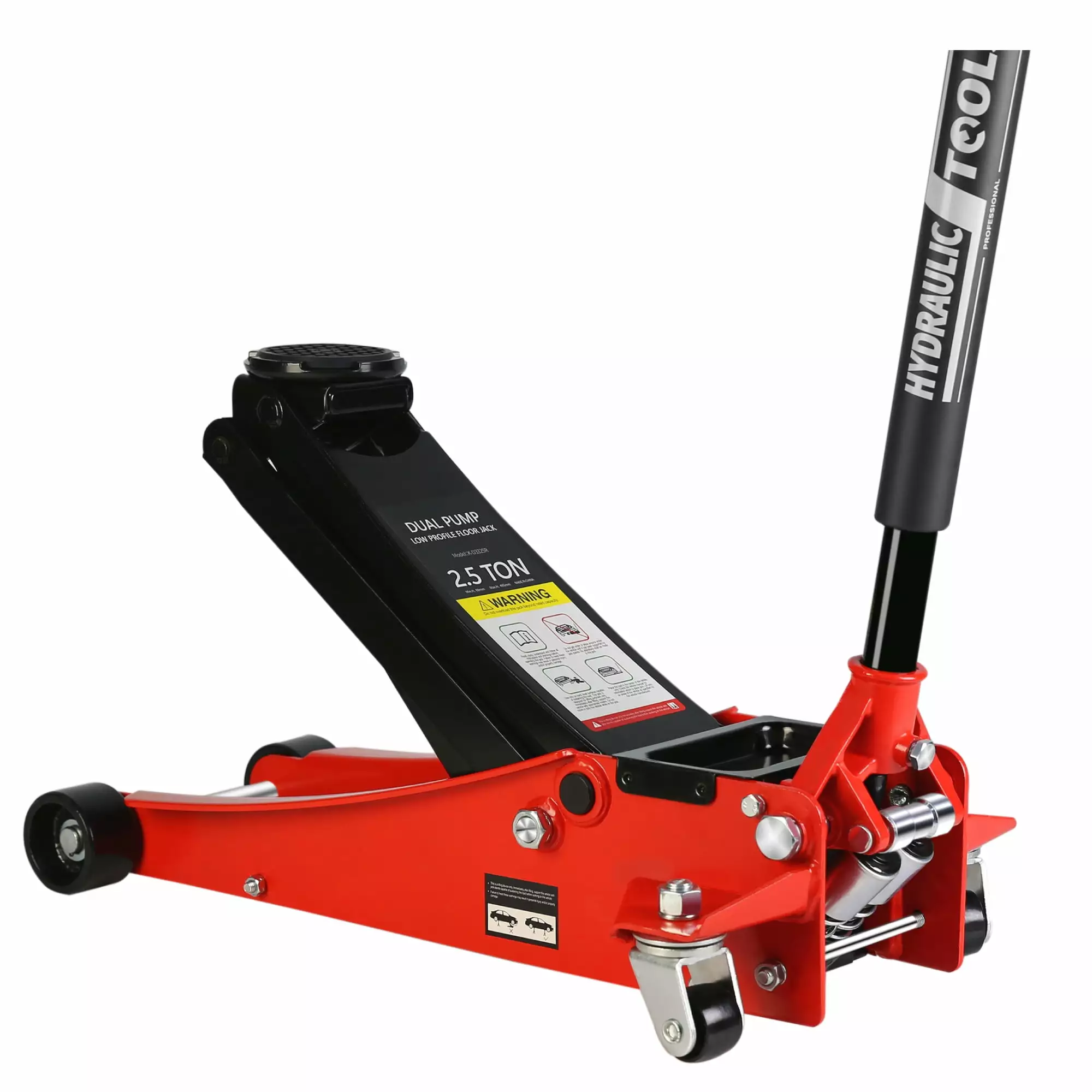 2.5 Ton Low Profile Floor Jack.Steel Racing Floor Jack with Dual PistonsQuick Lift Pump.Hydraulic floor jack Lifting range 3.5-19.5