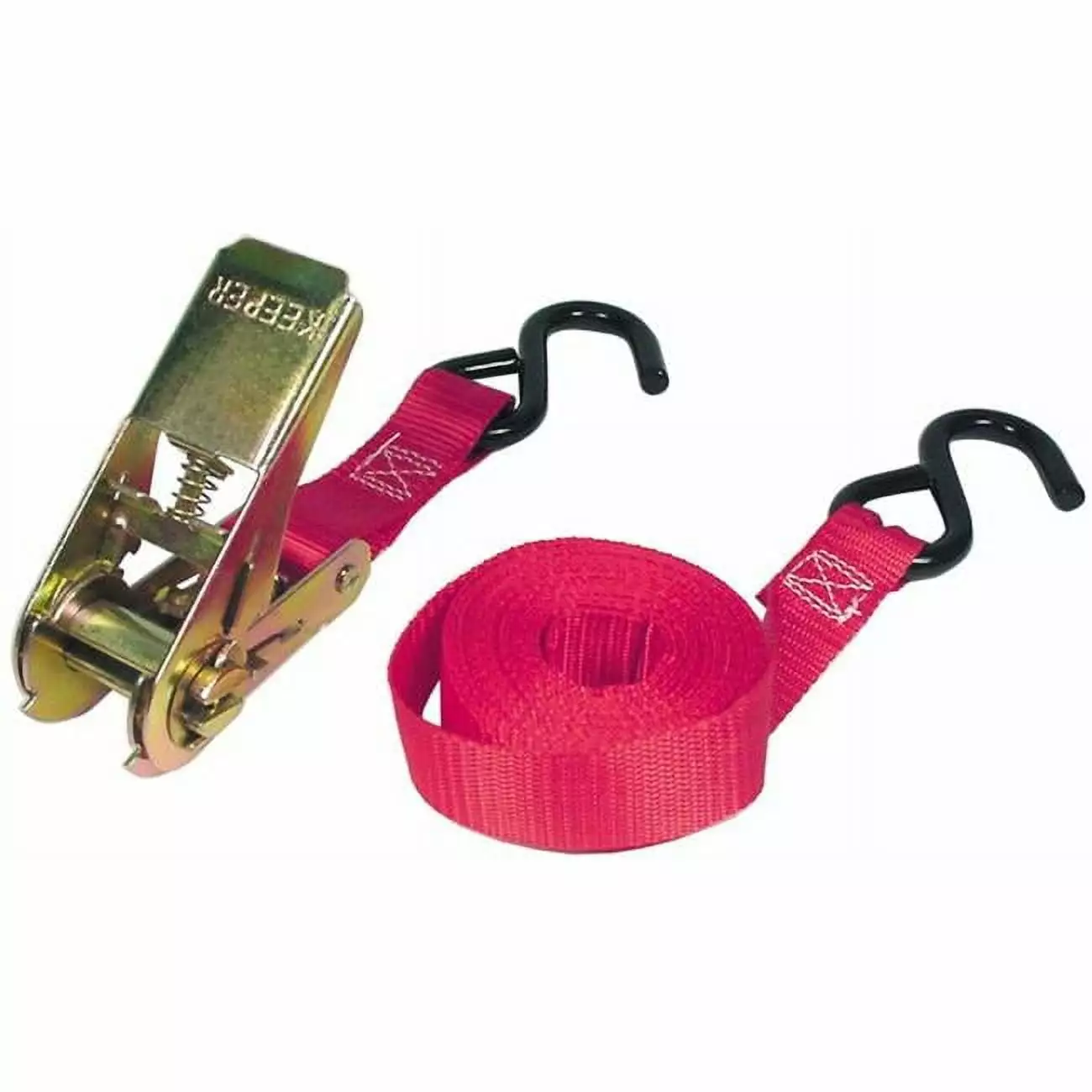 2 Count 1 in. x 10 ft. Red Ratchet Tie Downs