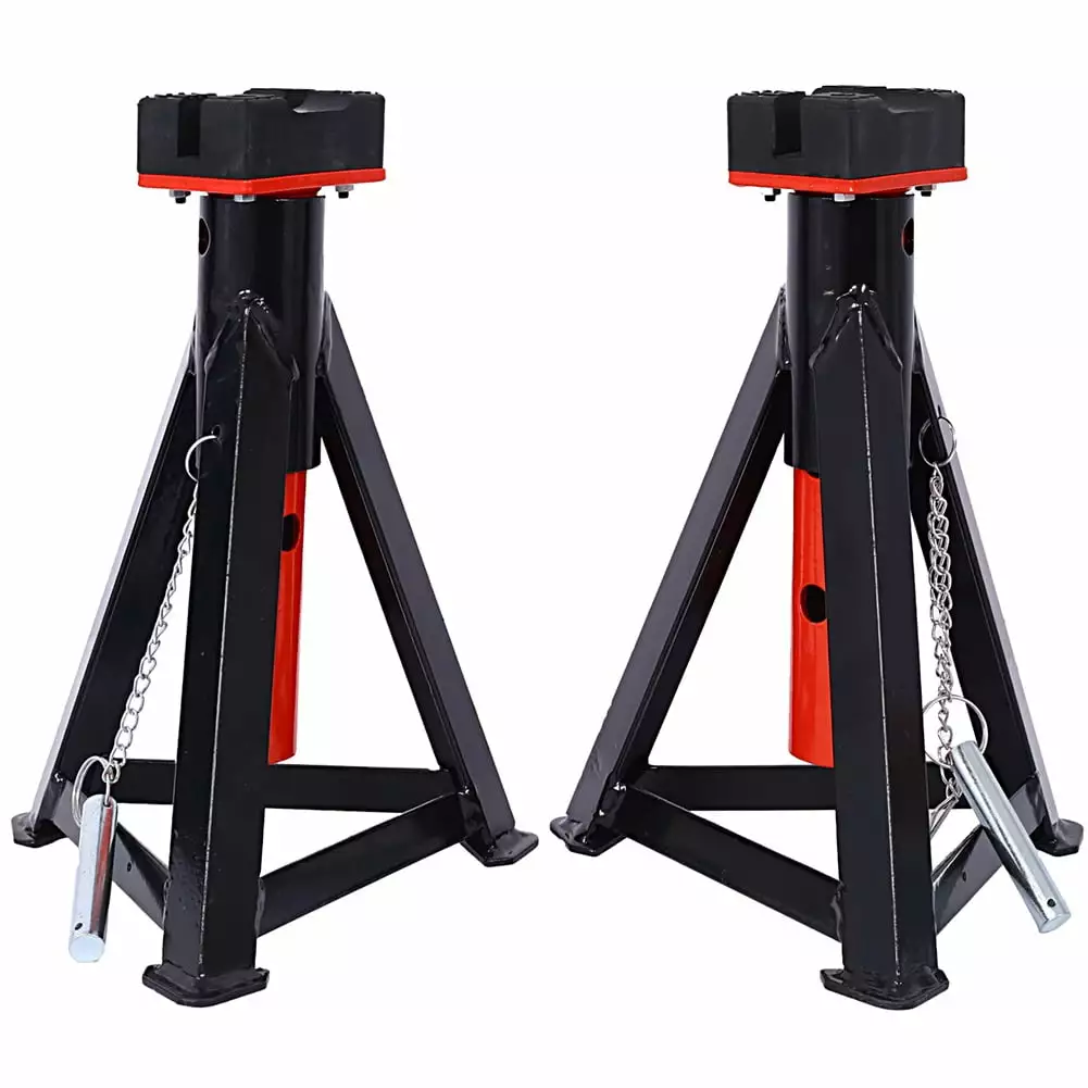 2 PCS 3 Ton Jack Stands for Car. Jack Stand 6000 Lbs Capacity. Auto Shop Axle Lift Stands. All-in-One Car Lift with 10 Adjustable Height Positions. Jack Stand for Home Auto Repair Shop