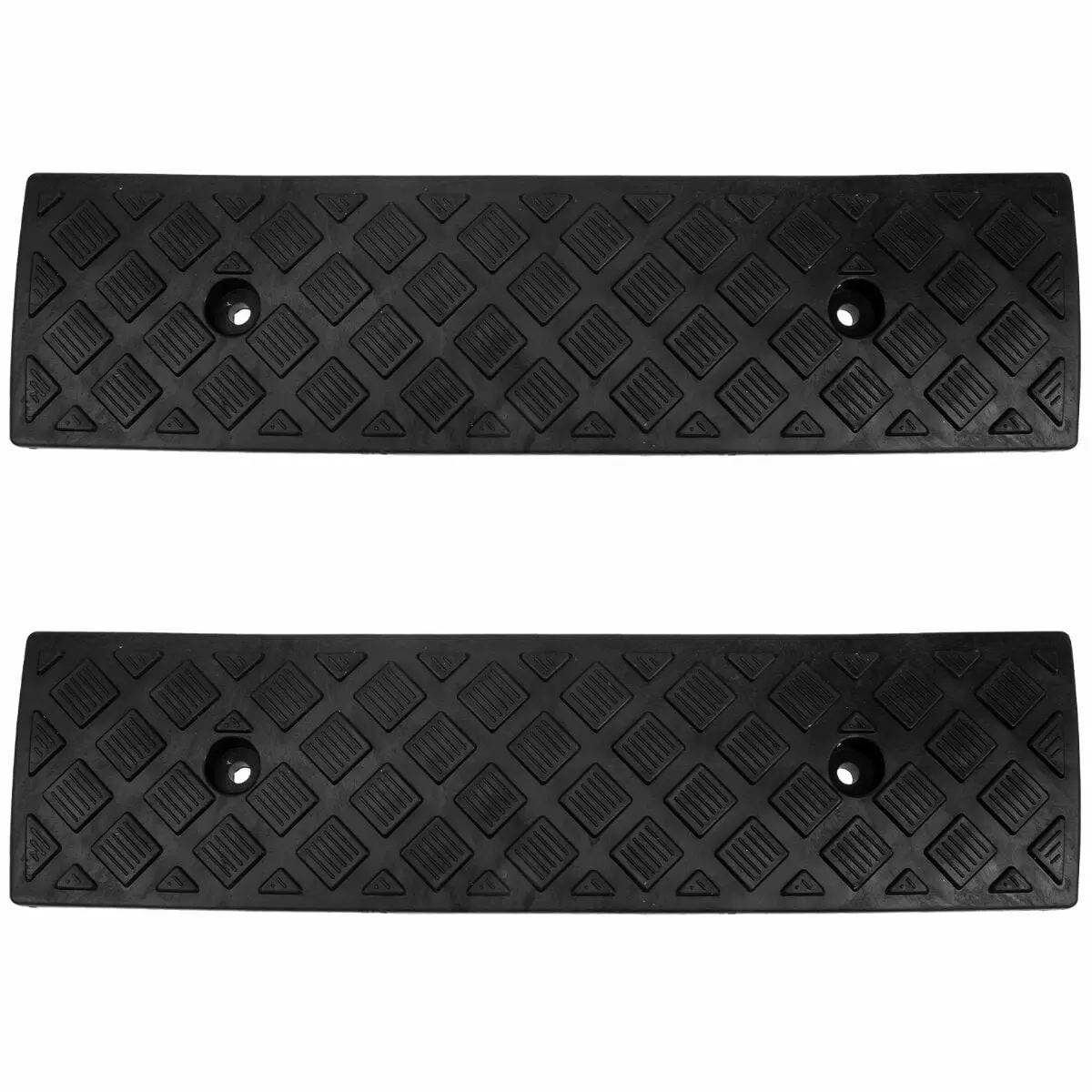 2 Pack 1.2'' Rise Plastic Curb Ramp Driveway Ramp Car Slope Ramp for Loading Dock Bike Vehicle Warehouse Sidewalk Wheelchair