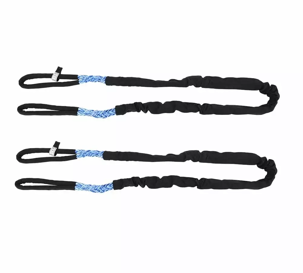 (2 Pack) 5/8 x 12' BLUE Eye & Eye Synthetic Super Sling (Vertical 9450/ Choker 8030/ Basket 18.900 lbs WLL)