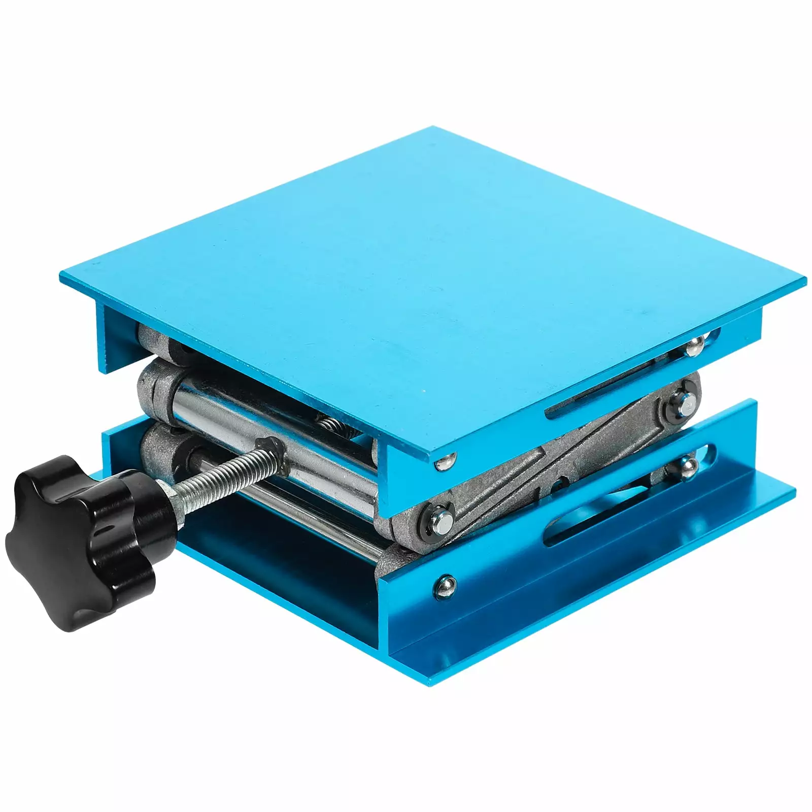 2 Pack Blueing Laboratory Lifting Table Jack Holder Manual Earth Tones Aluminum Alloy