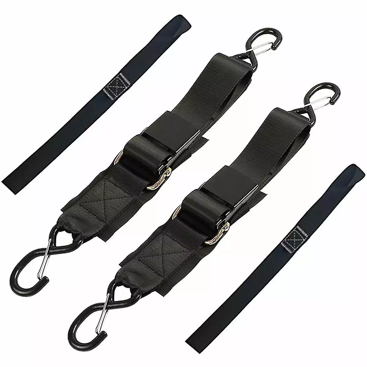 2-Pack Boat Trailer Transom Tie-Down Straps.2in x 4Ft Adjustable Transom Straps with Quick Release Buckle