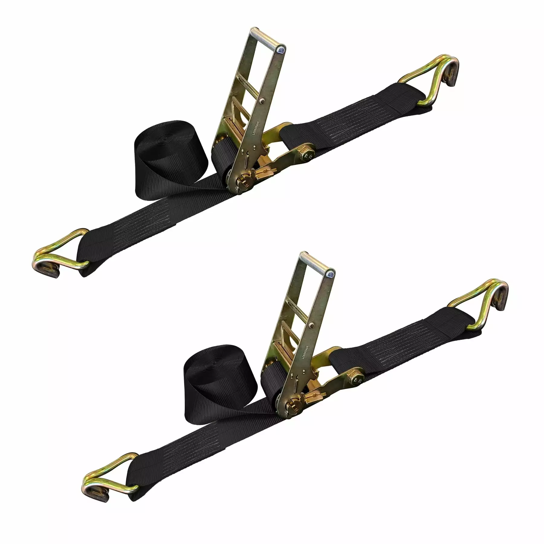 2 Pack Heavy Duty 3 x 30' Ratchet Strap w/J Hook Flatbed Truck Trailer Tie Down