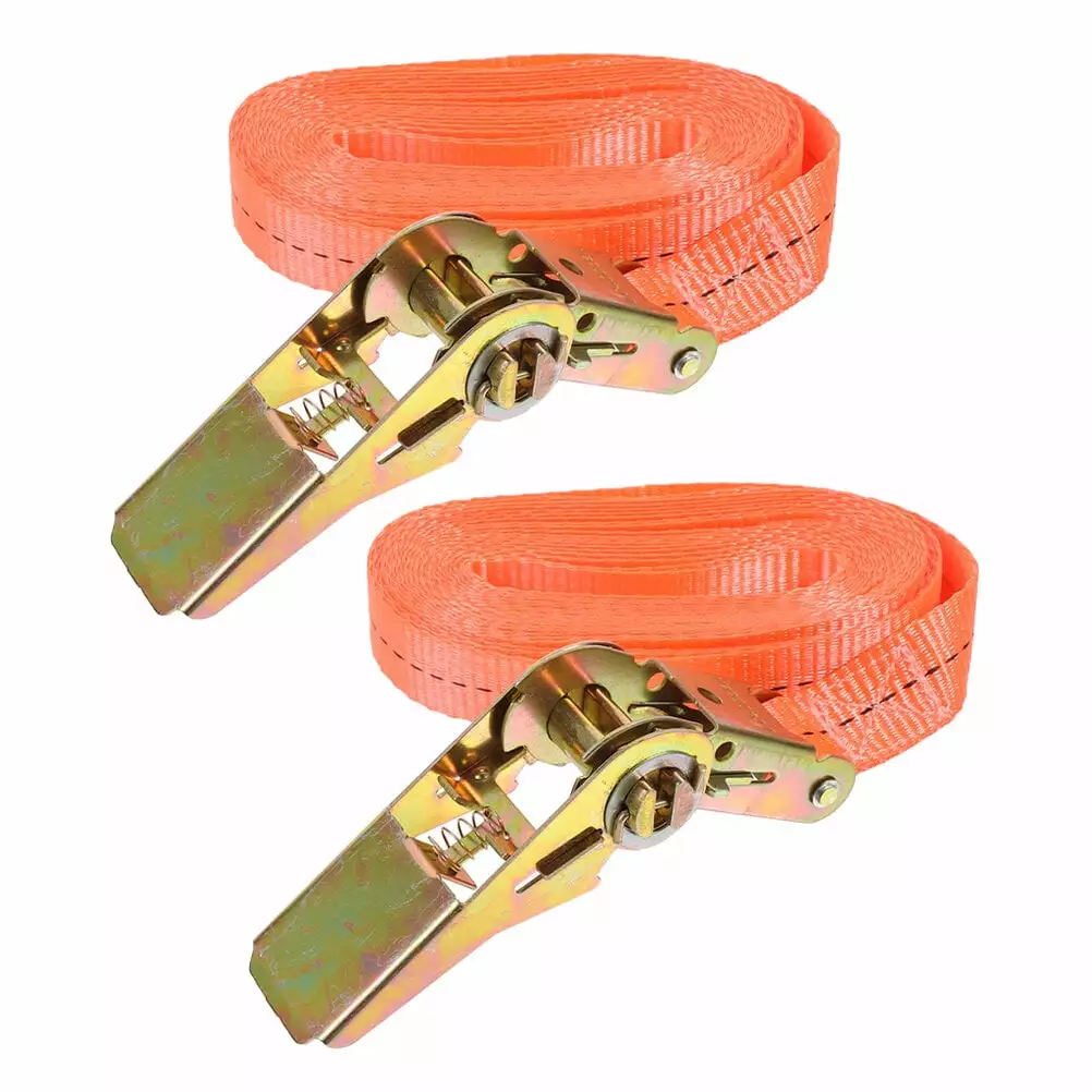 2 Pcs Ratchet Tie Down Straps Lashing Straps Heavy Duty Cam Lock Buckle Straps