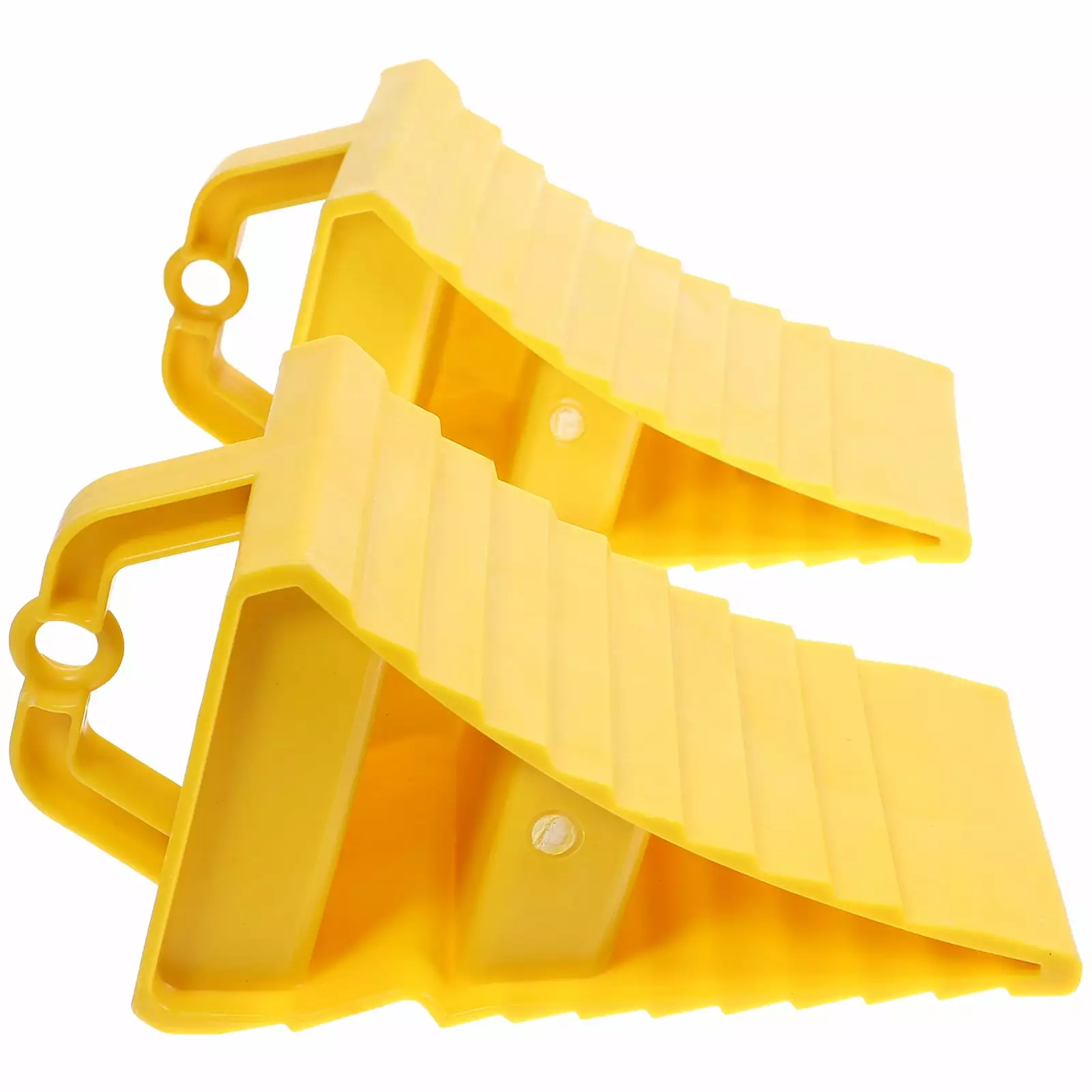 2 Pcs Wheel Chocks Skid Resist High Strength Tire Stopper Device