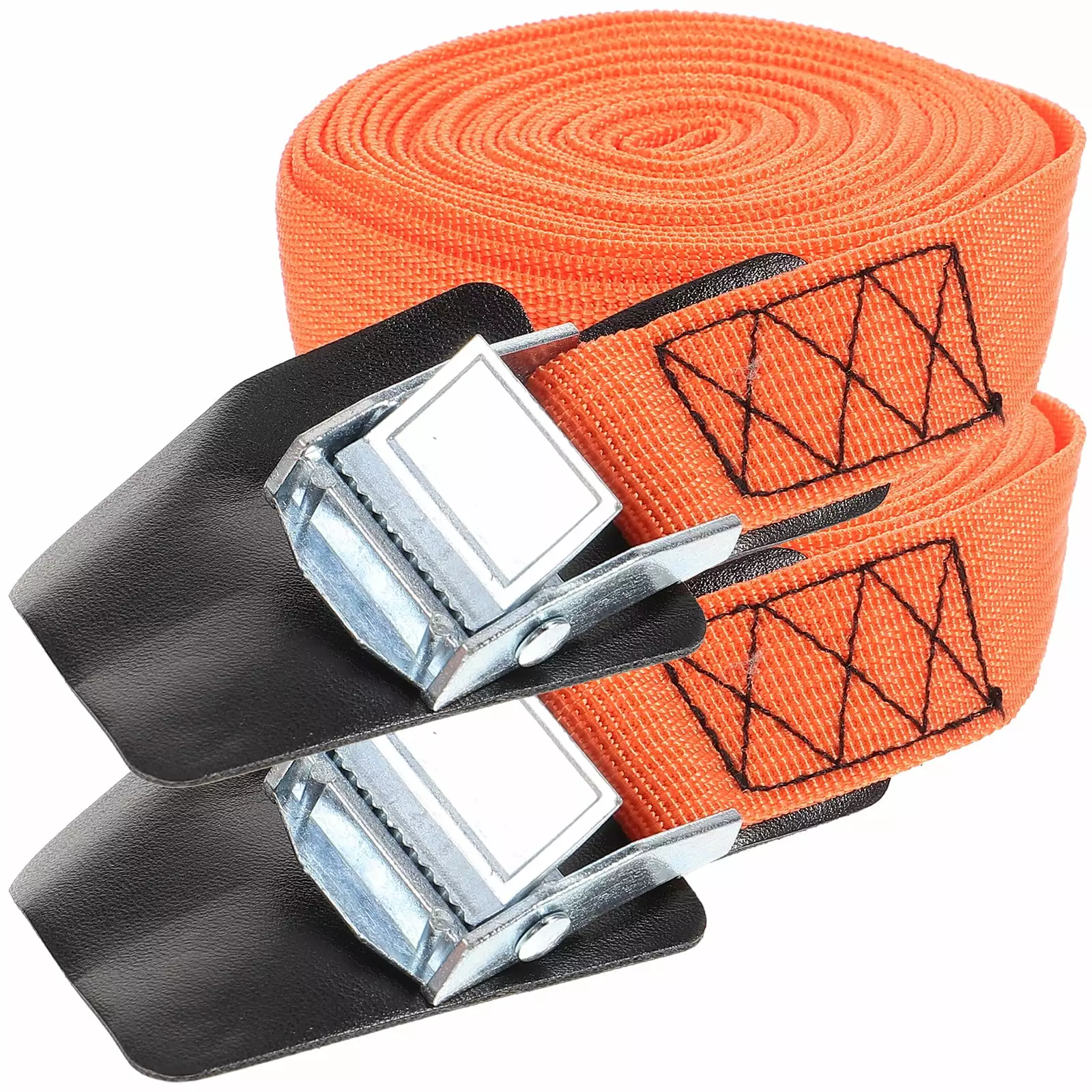 2 Rolls Endless Ratchet Tie Down Ropes Luggage Fixed Belts Cargo Straps for Trailer Load Thick Straps