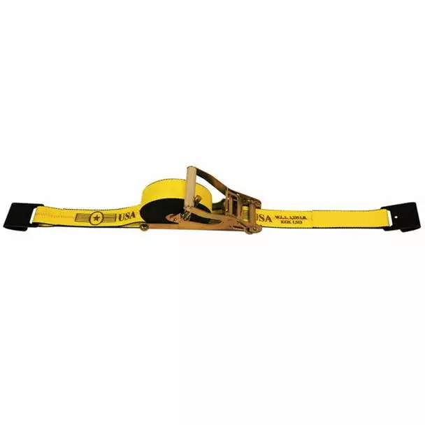 2 Self Contained Ratchet Tie Down Strap Assembly