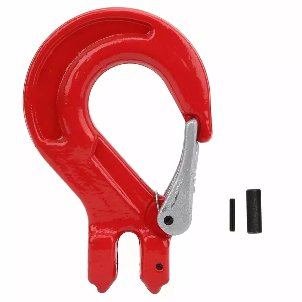 2 Ton Goat Horn Lifting Hook with Latch Alloy Steel Crane Hoist Hook for Ship Construction