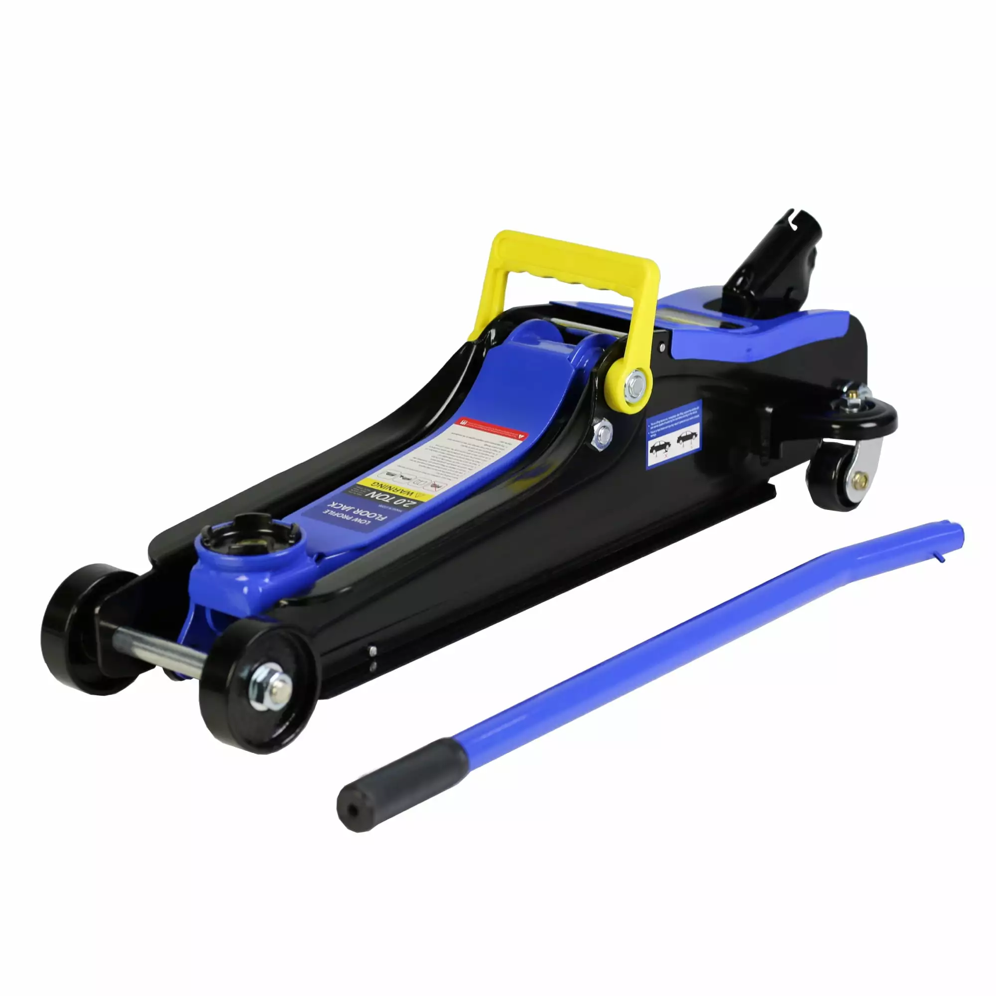 2 Ton Low Profile Floor Jack - Heavy Duty Steel Jack with QuickLift Pump. Lifting Range 3.3-15.2 for Cars and Trucks