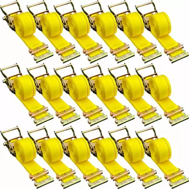 2 in. x 15 ft. E Track Ratchet Strap - 18 Piece