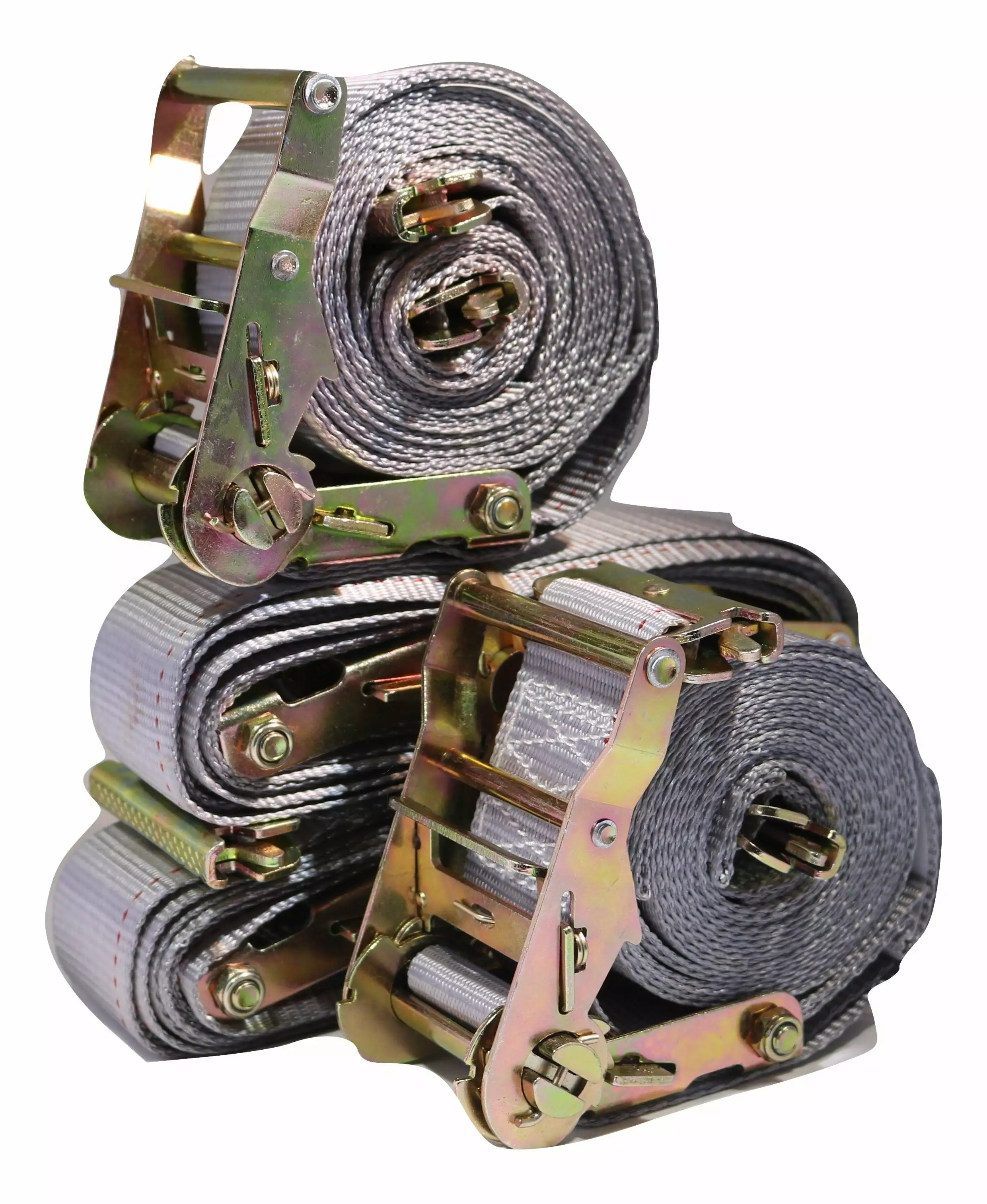 2x 16 Ft Logistic Van Ratchet E-Track Straps w/ Spring E Fittings | 4 PACK