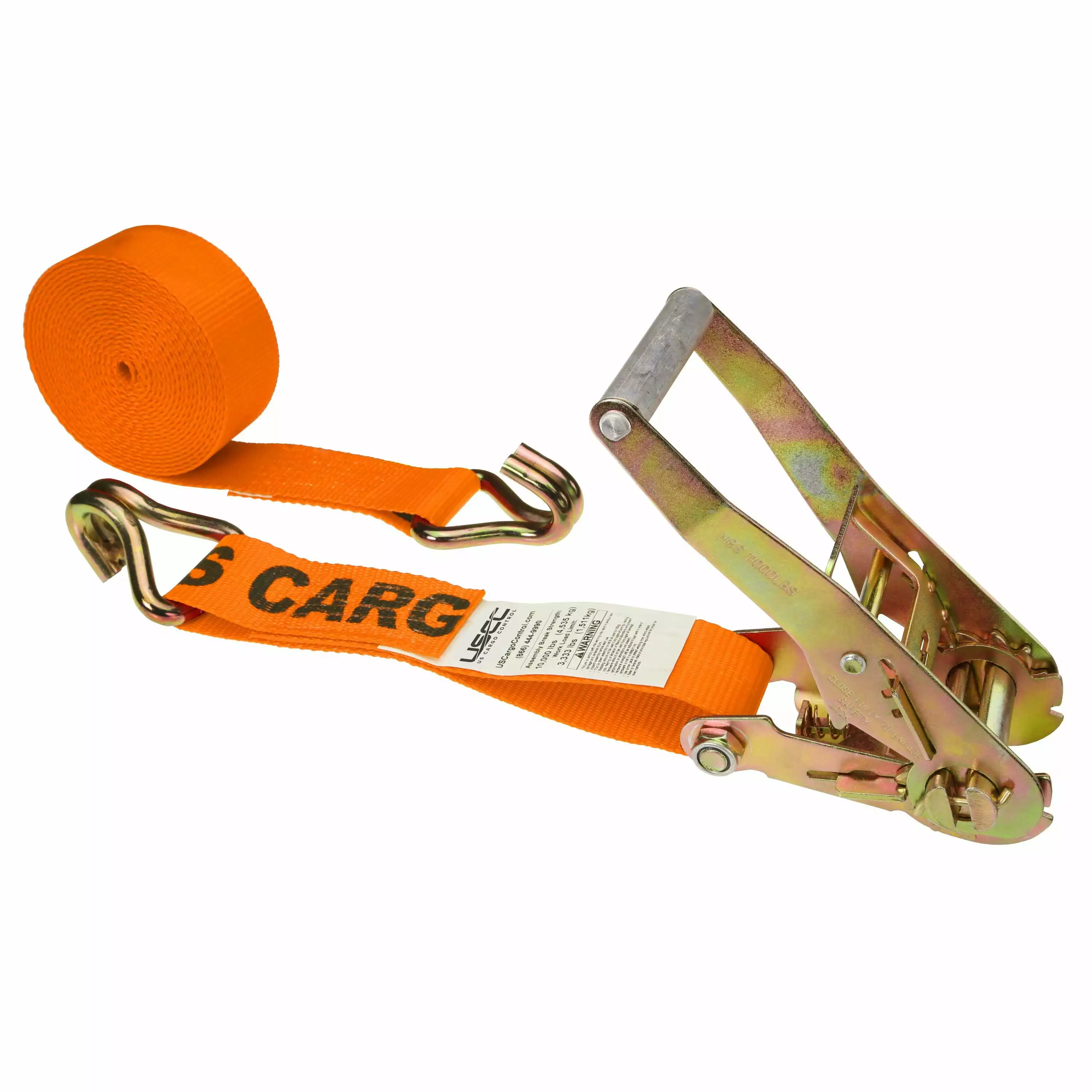 1 x 6' Cam Buckle Strap with S-Hooks - 4 Pack