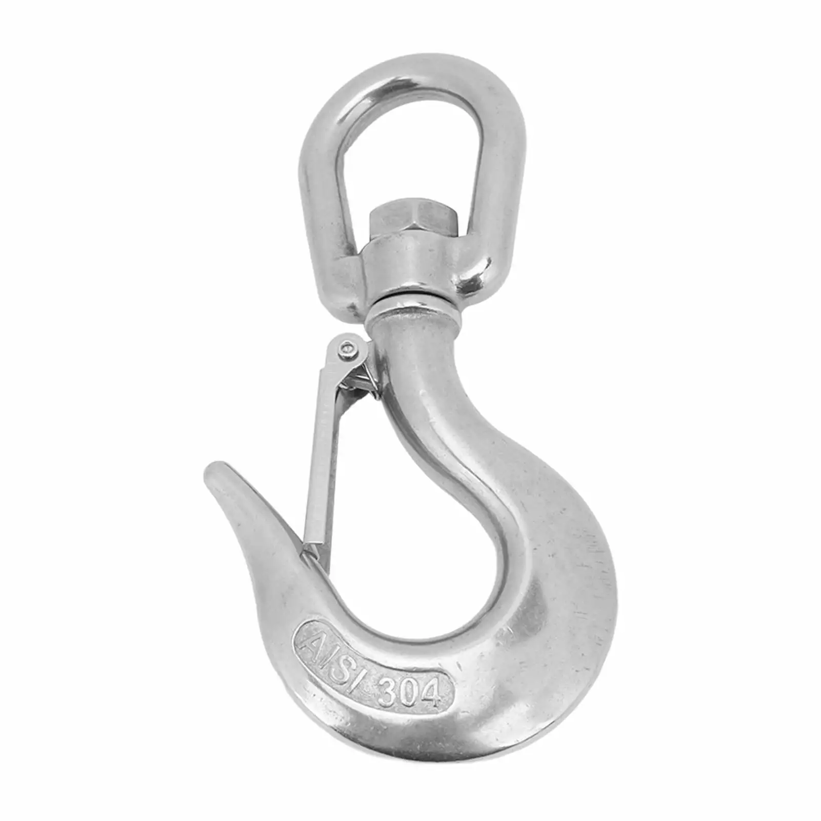 2024 1.3in Clevis Slip Hook Stainless Steel Rotating Lifting Chain Hook for Yachts Fishing Boats