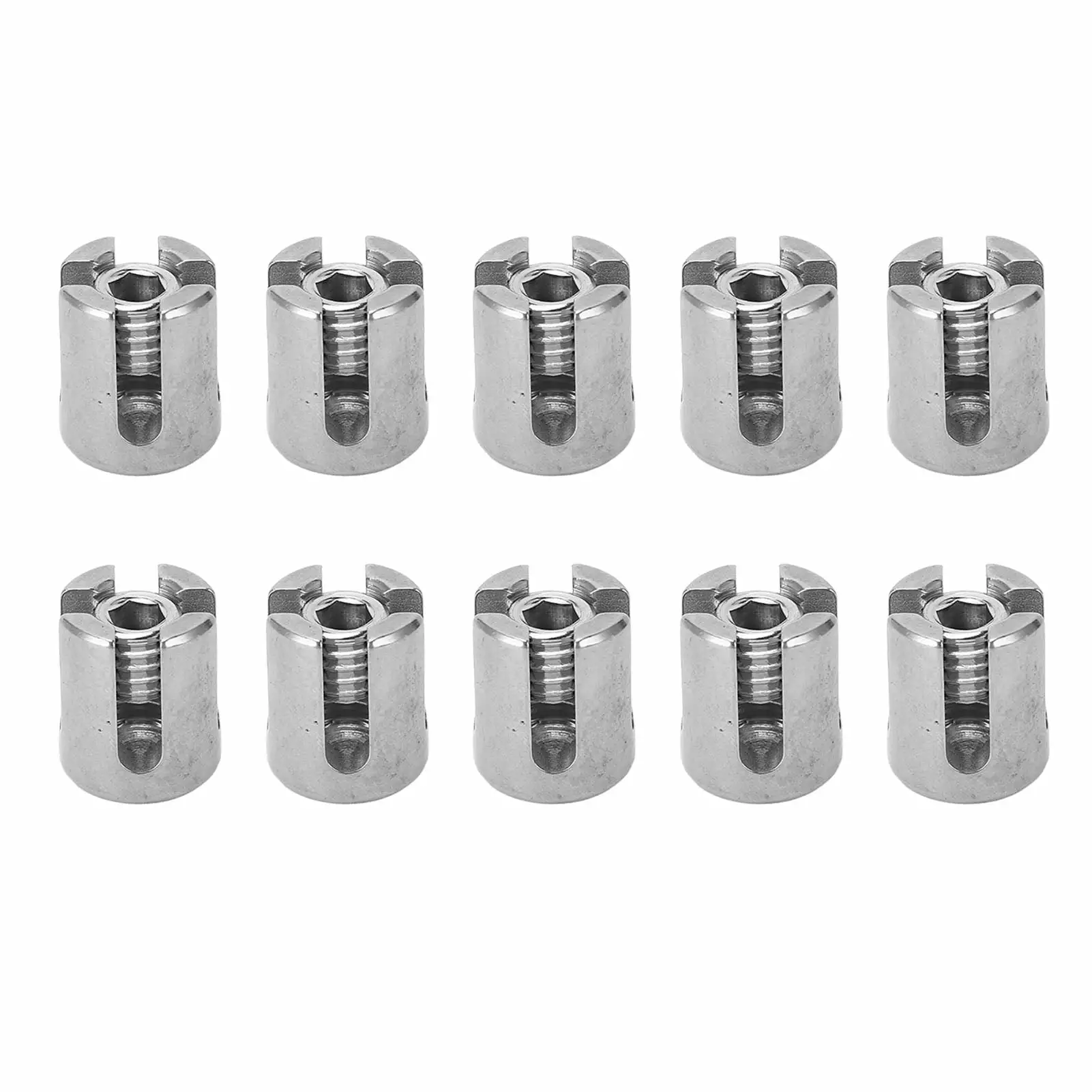 2024 10Pcs Cross Cable Clamps 316 Stainless Steel Railing Wire Rope Clips Wall System Accessories 5mm