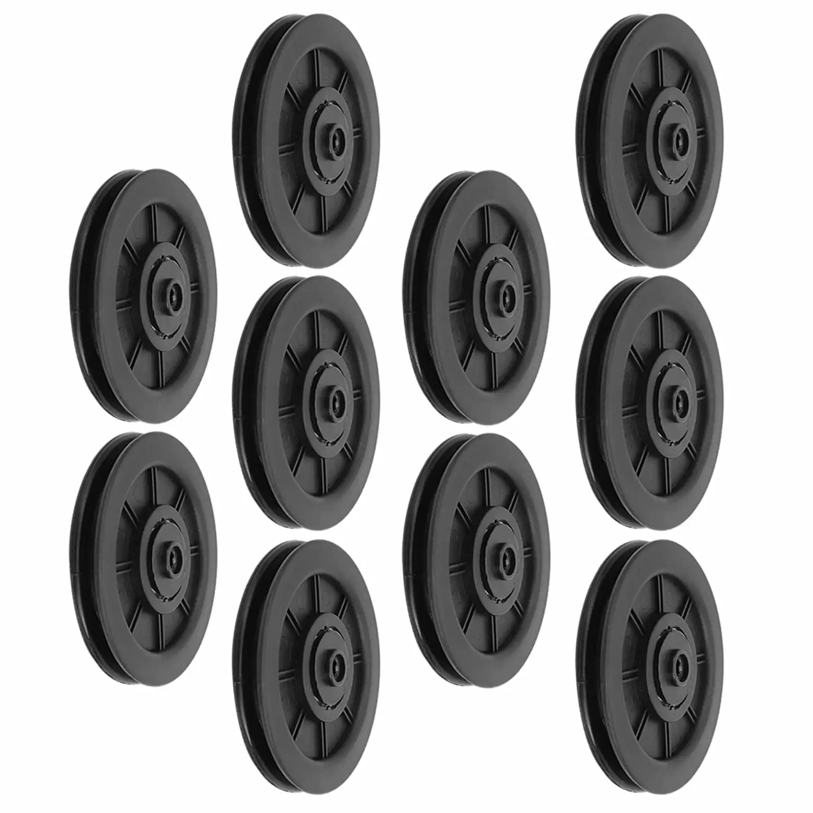 2024 10Pcs/Set 100MM Universal Nylon Bearing Pulley Wheel Replace for Gym Fitness Equipment p