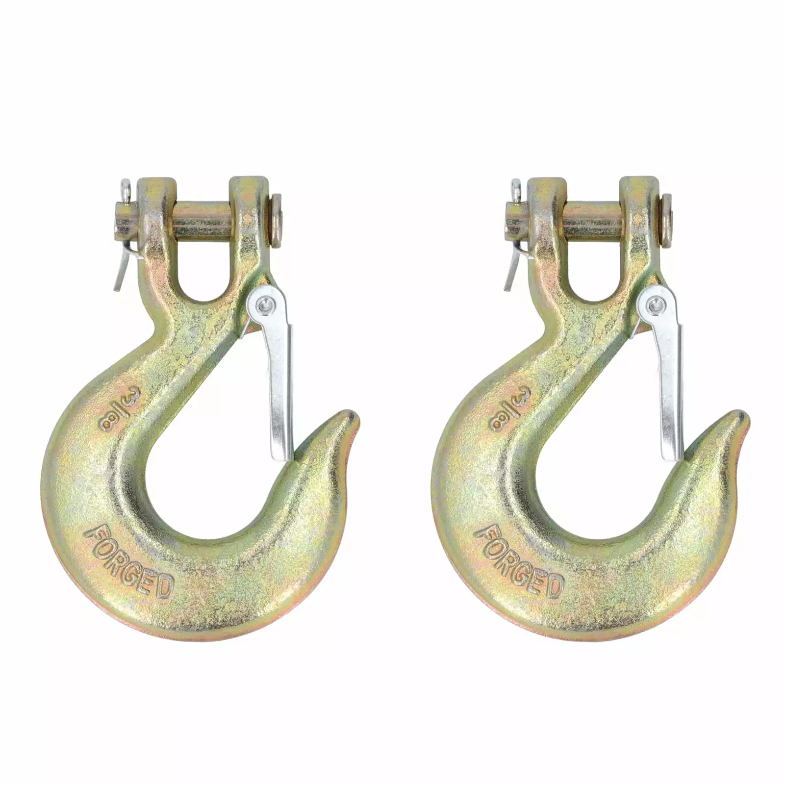 2024 2PCS 3/8in Clevis Slip Hook G70 Forged Alloy Steel Grab Hook for Lifting Hoisting Equipment