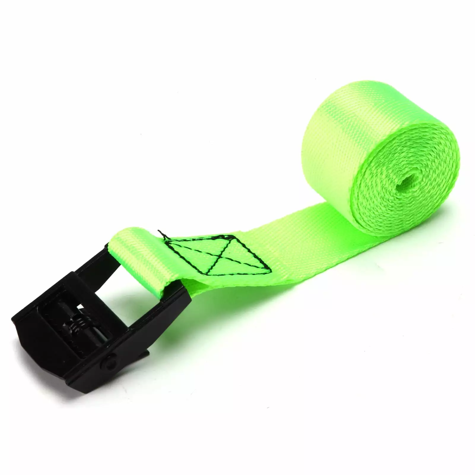 2024 .2Pcs Lashing Straps Fluorescent Green 25mm Heavy Duty Goods Tie Down Strapping Bands with Zinc Alloy Buckles3 Meters