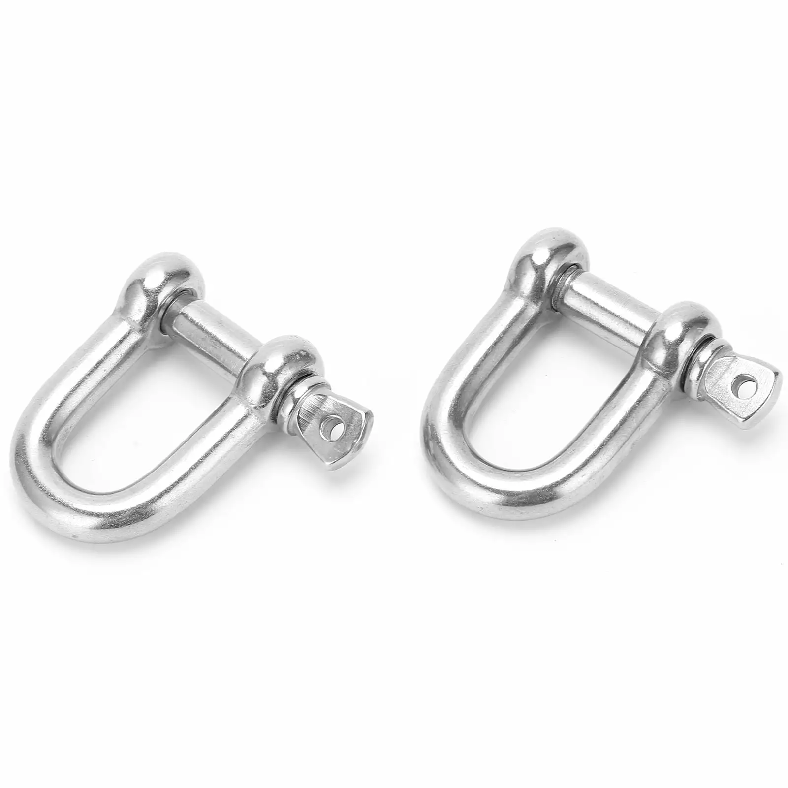 2024 2Pcs M12 Straight D Shackle 304 Stainless Steel Unloading Hook Shackle Wire Rope Lock p