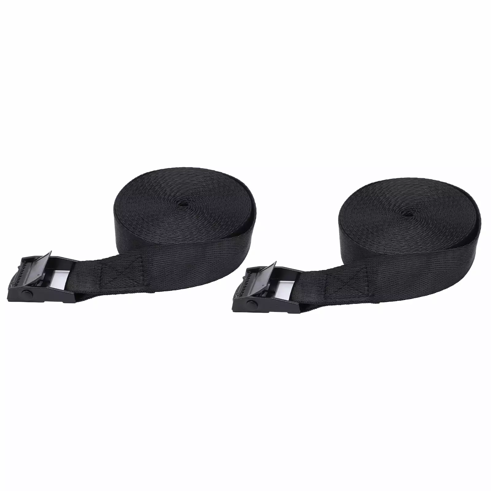 2024 .2pcs Tie Down Strap Black Zinc Alloy Press Buckle Bandage 25mm Binding Tightening Rope3 Meter