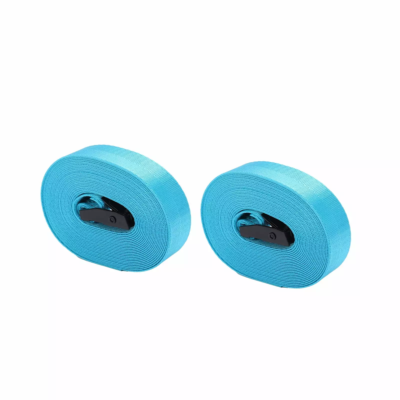 2024 .2pcs Tie Down Strap Black Zinc Alloy Press Buckle Sky Blue Bandage 25mm Tightening Rope3 Meter