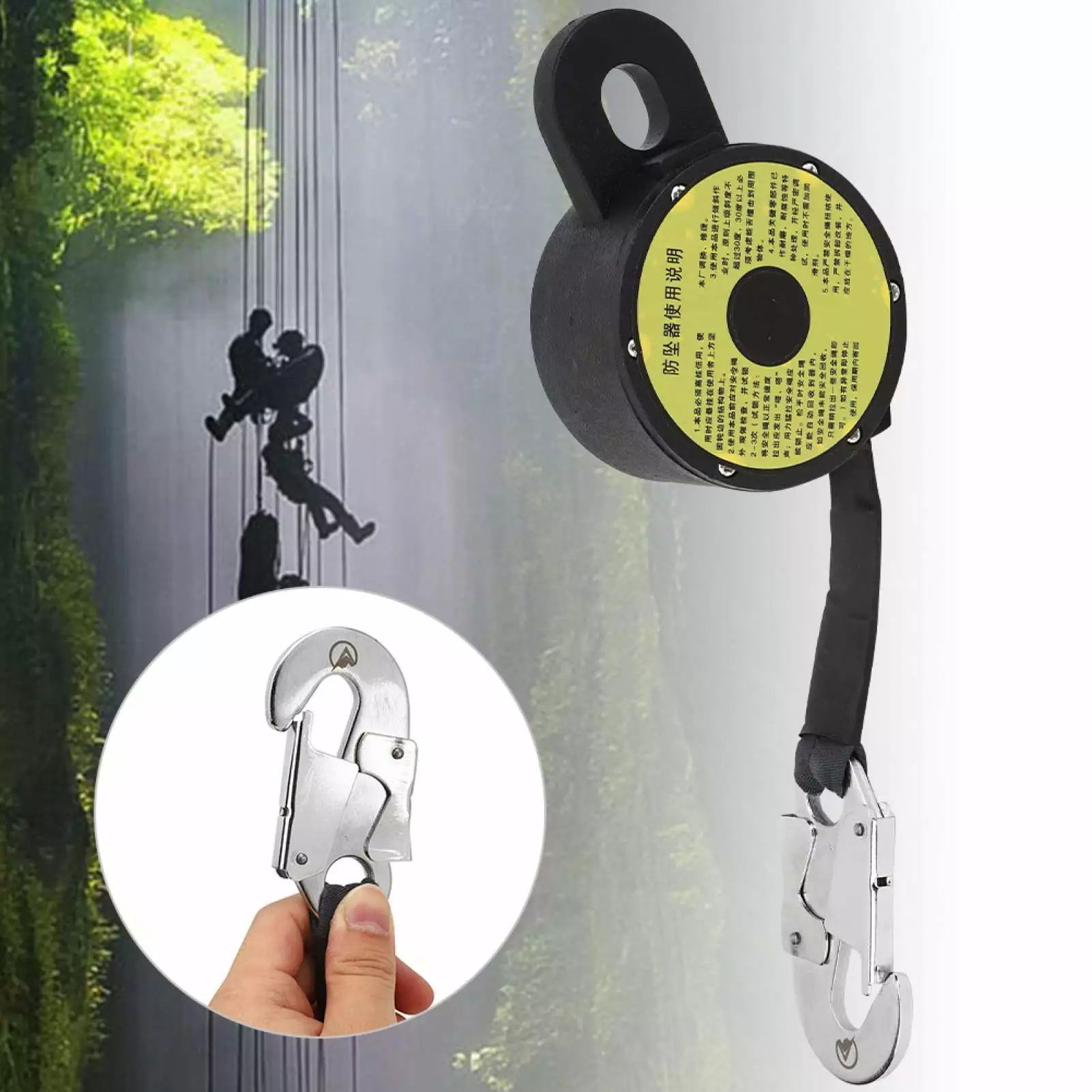 2024 3M Anti Fall Speed Difference High Strength Safety Rope Automatic Controller for Electrician Outdoor Work Telescopic Life Belt