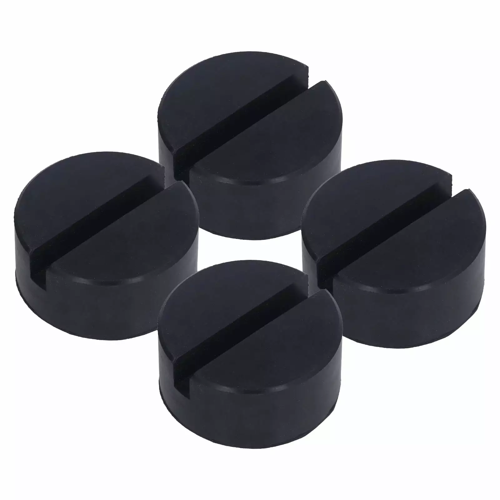 2024 4PCS Rubber Jack Lifting Pad Adapter Floor Round Slotted Frame Rail Pinch Weld Protector