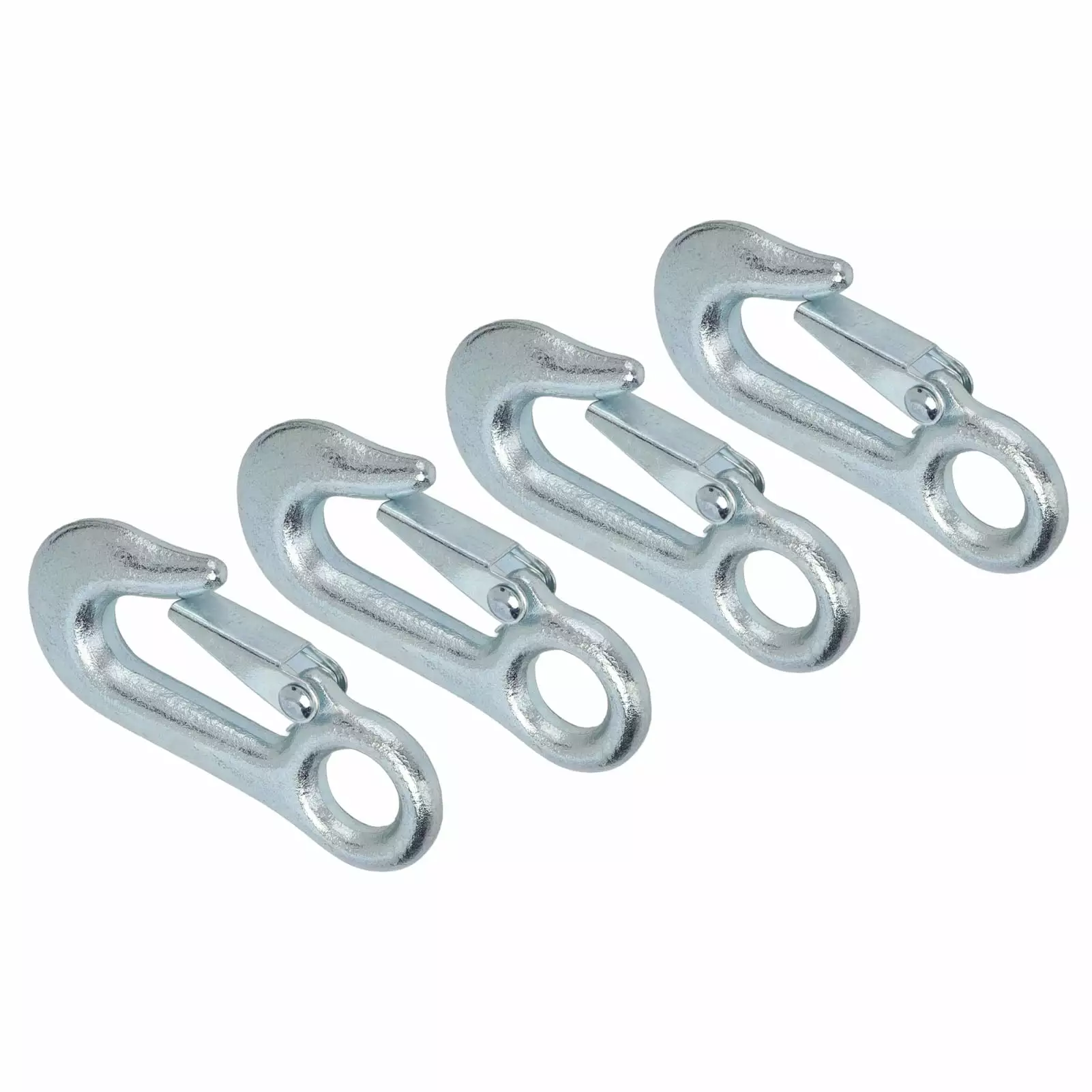 2024 4Pcs Winch Hook Galvanized Clevis Slip Set Kit with Safety Latches for Trailer Ship108x20mm