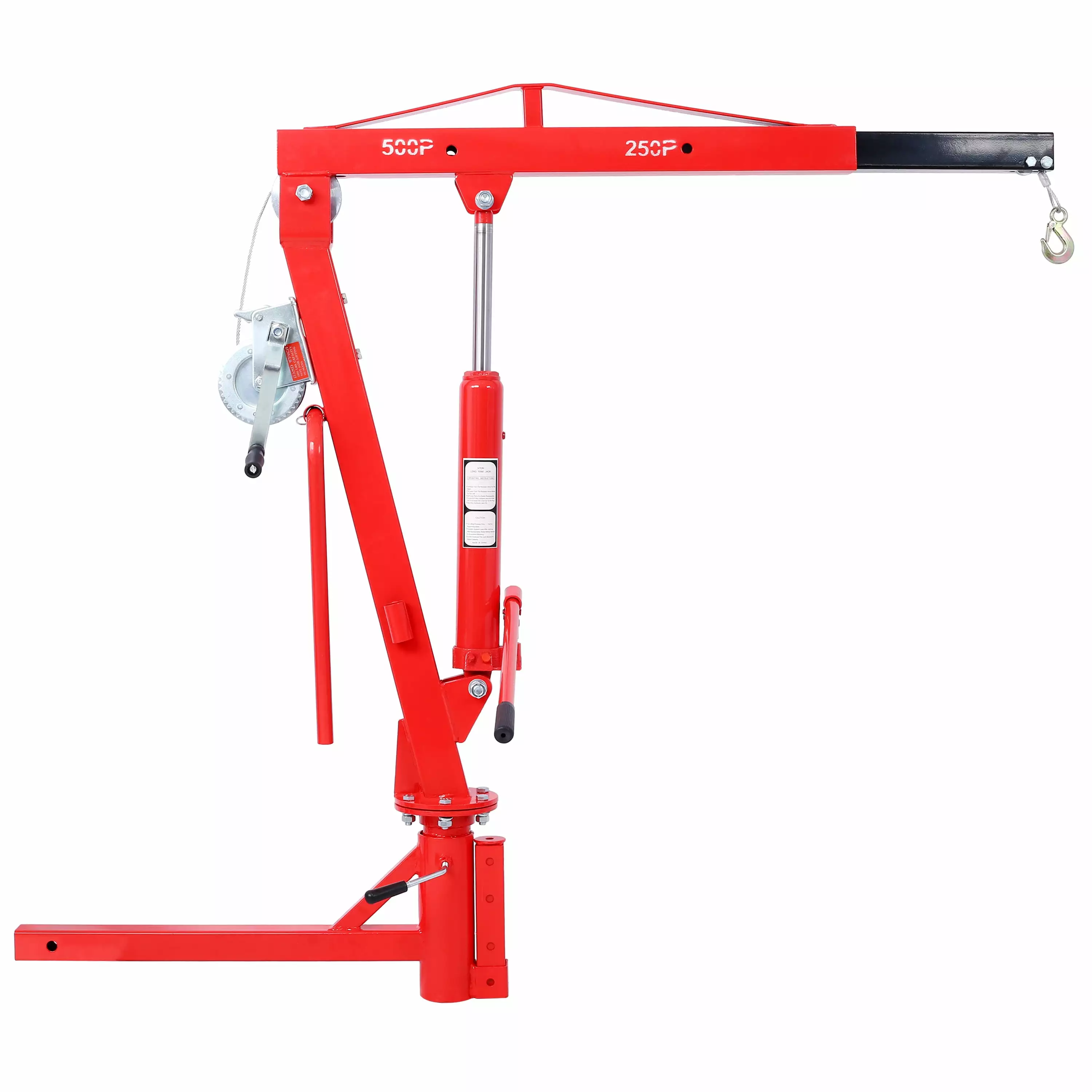 2024 New 500Lbs Pickup Truck Hydraulic Dock Jib Engine Hoist Crane. 2 Receiver Hitch Mounted. 39.5-54 Adjustable Boom. Shop Crane For Lifting Goods