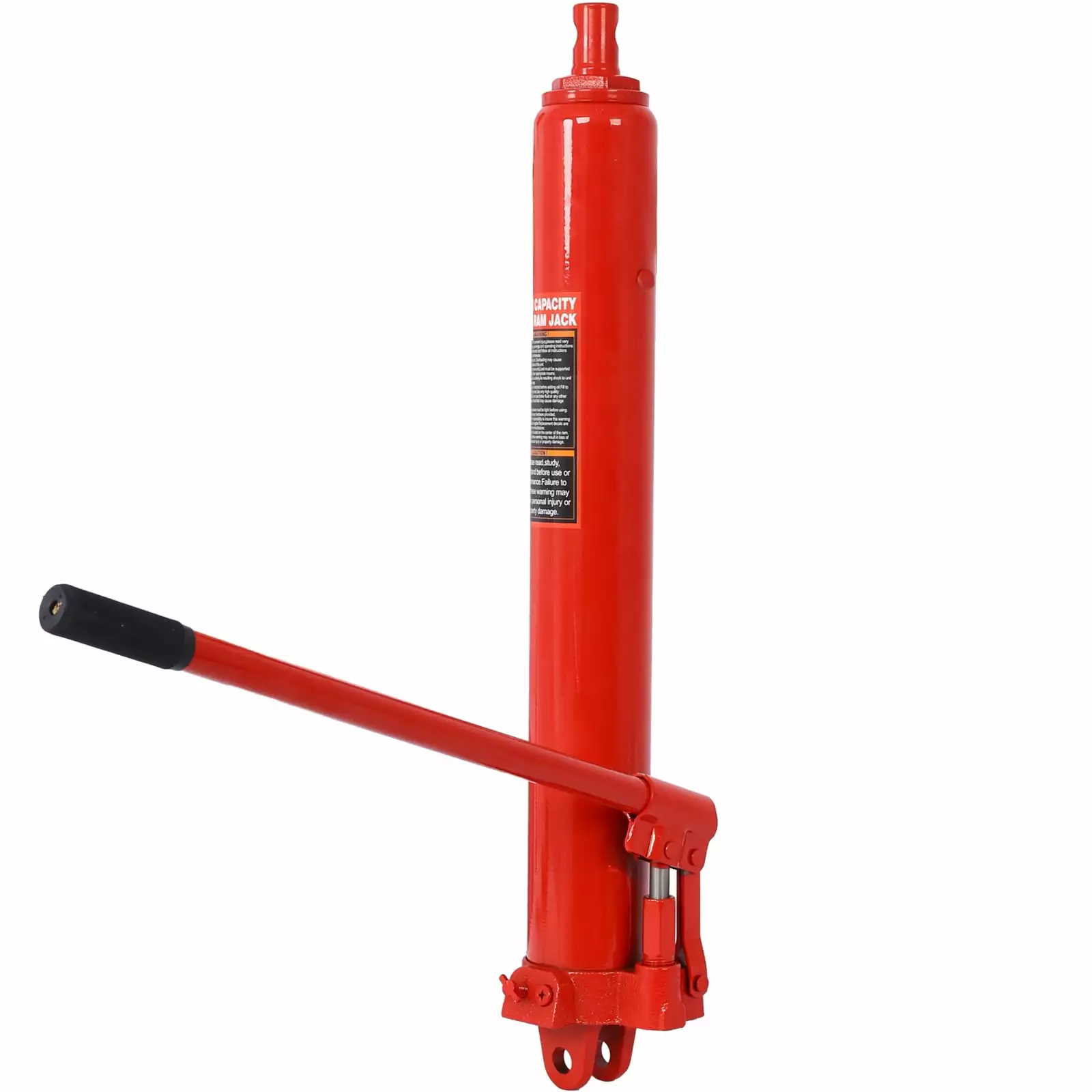 2024 New Hydraulic Long Ram Jack with Single Piston Pump Clevis Base 8 Tons/16000 Lbs Capacity Manual Cherry Picker for Garage Shop Cranes Engine Hoists