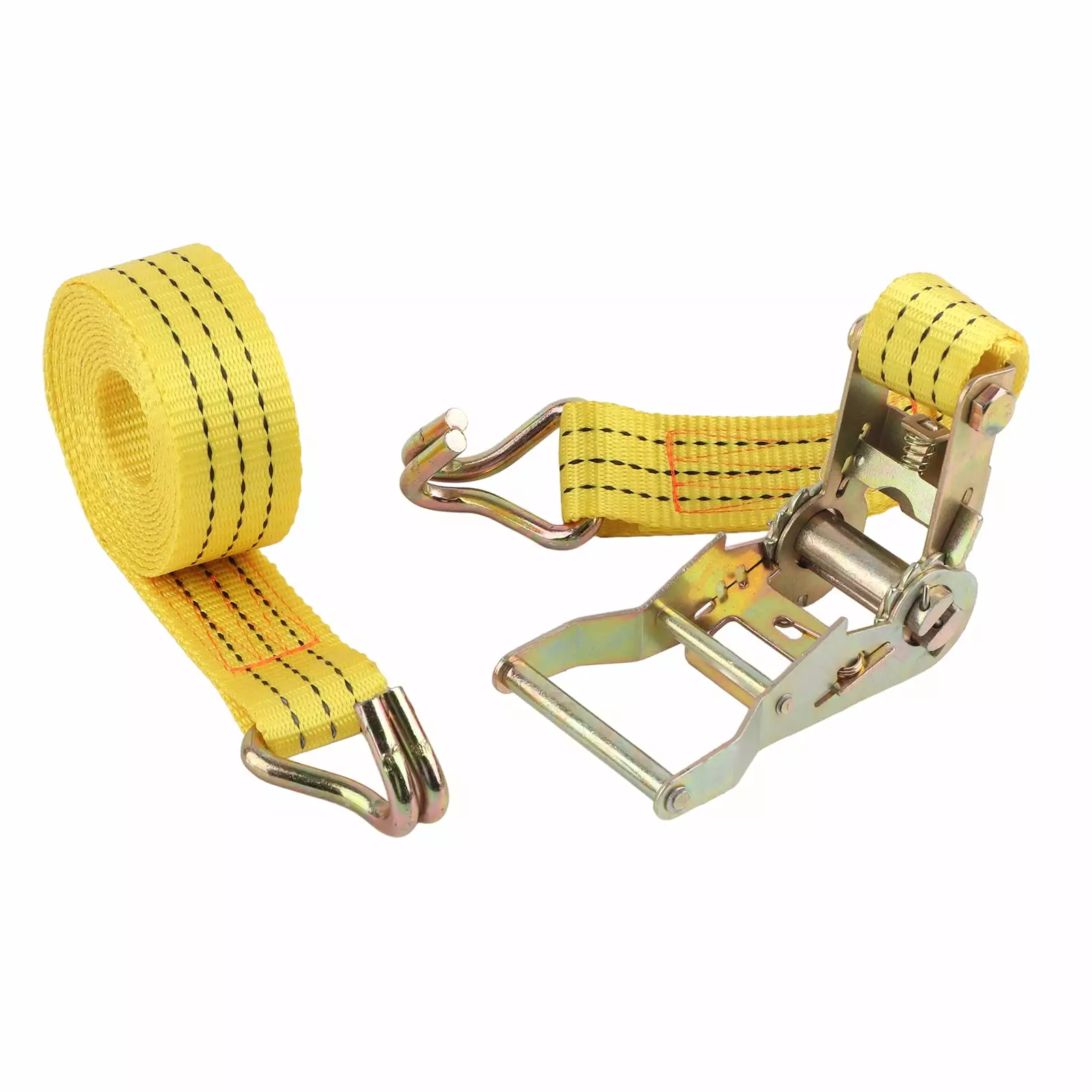 Ratchet Strap Polyester Heavy Duty Tie Down Strap with Ratchet Buckle for Car Truck Luggage Goods(10 Meters32.8ft )