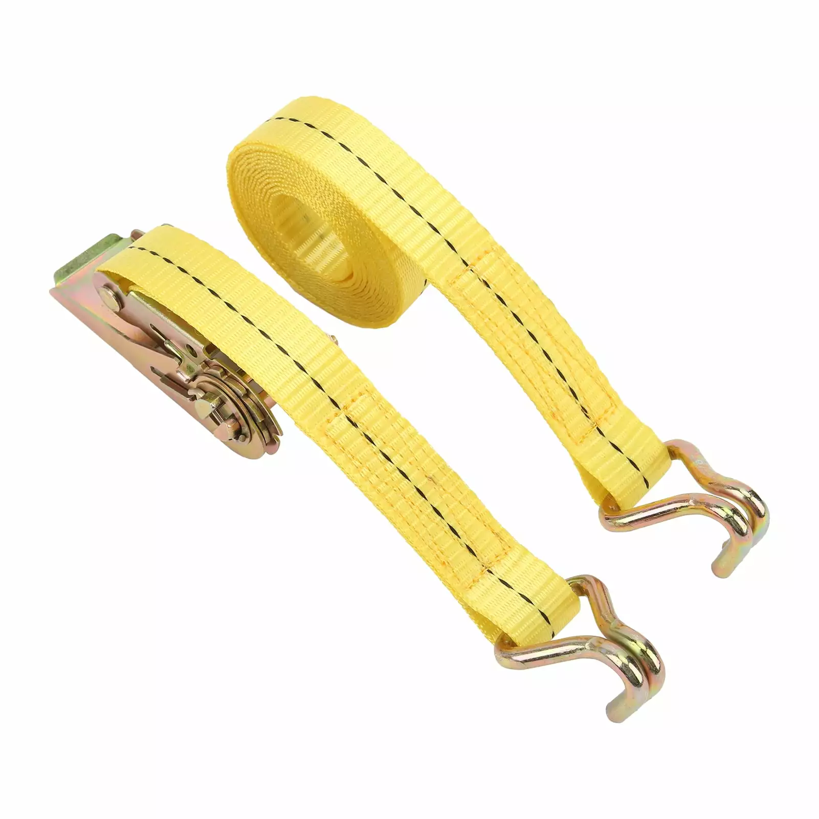 Yongwei 1 Set J Hook Ratchet Strap Tie Down Ratchet Strap Heavy Duty Ratchet Strap for Trucks